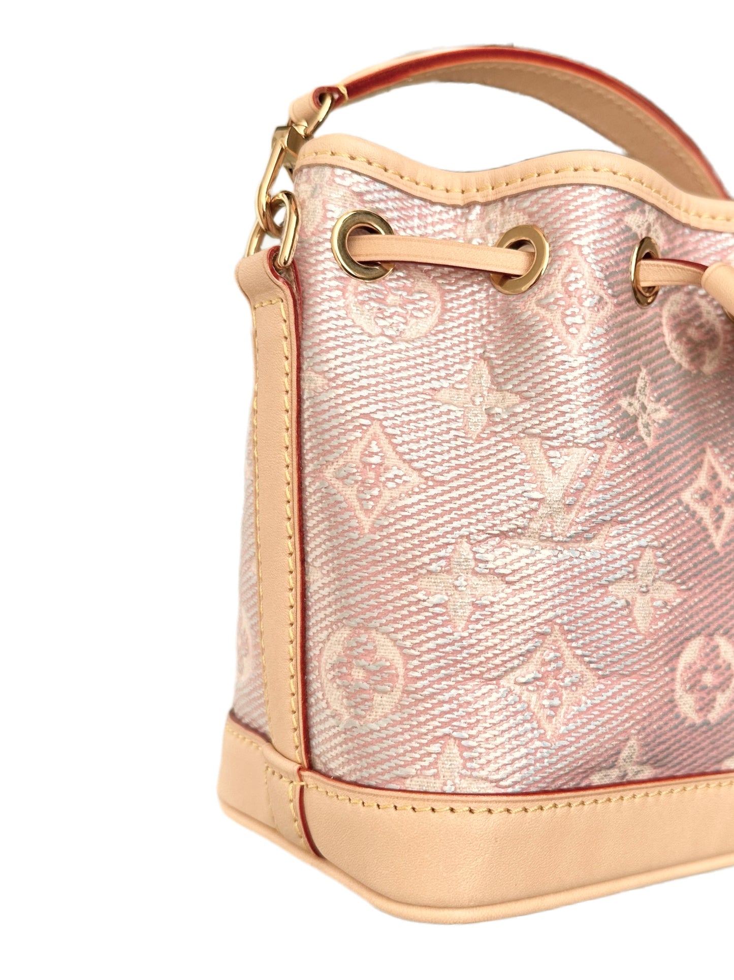 Louis Vuitton Monoglam Nano Noe Bucket Bag Iridescent Pink