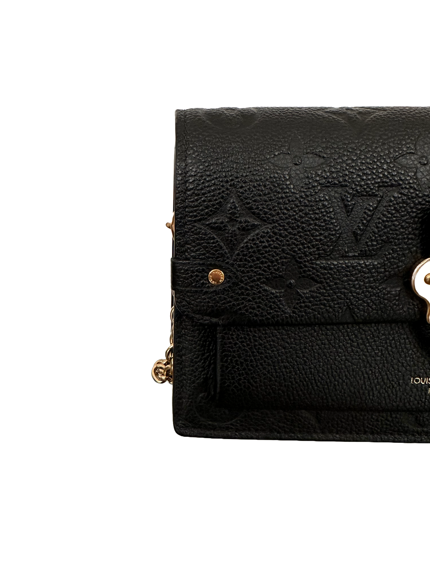 Louis Vuitton Vavin Chain Wallet Monogram Empreinte Leather Black