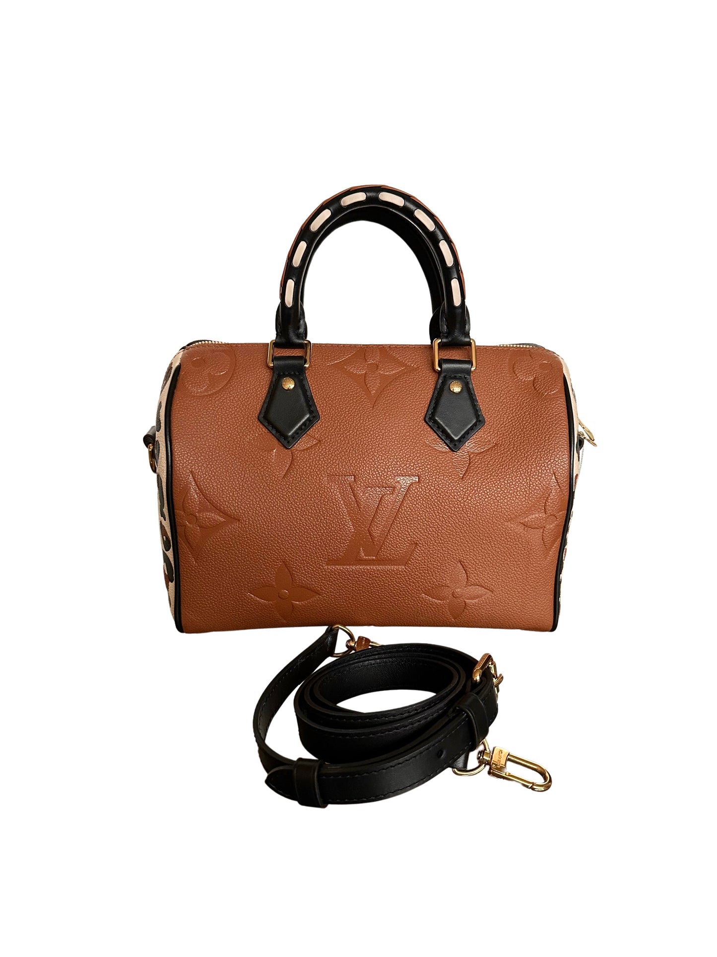 Louis Vuitton Empreinte Wild At Heart Speedy Bandouliere 25 Caramel Cognac Brown