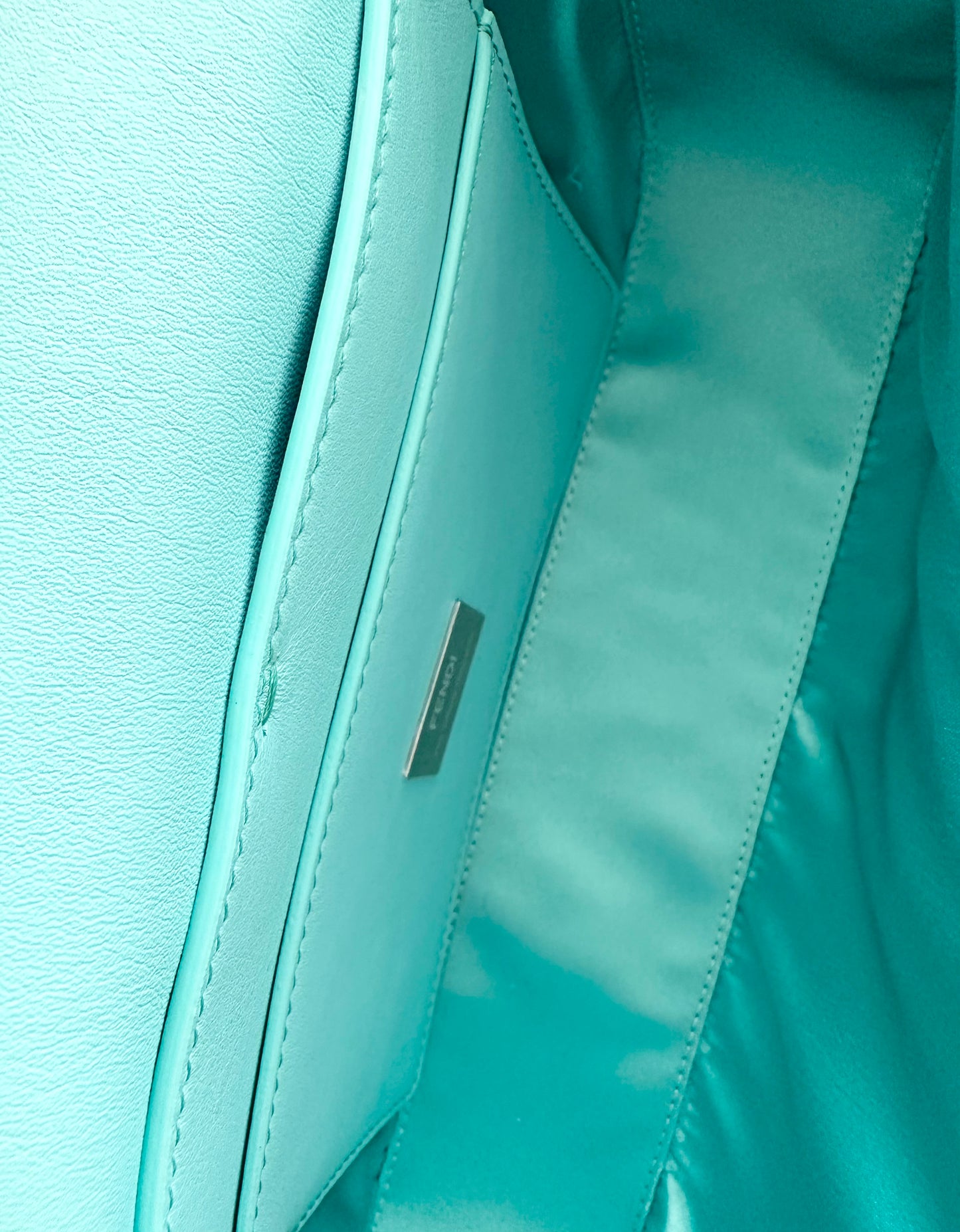 Tiffany x FENDI Medium Baguette in Tiffany Blue Leather and Sterling Silver