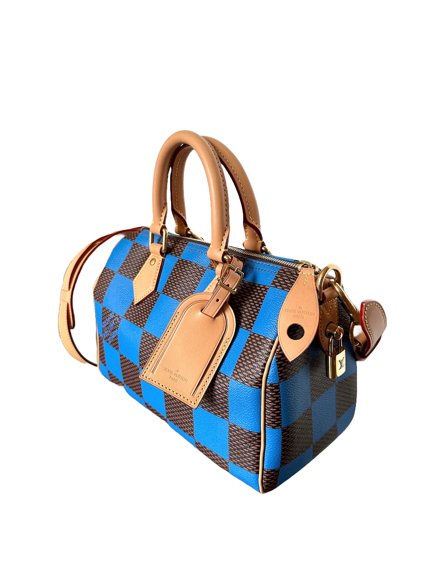 Louis Vuitton Pharrell Damier Pop Speedy Bandouliere 25 Blue