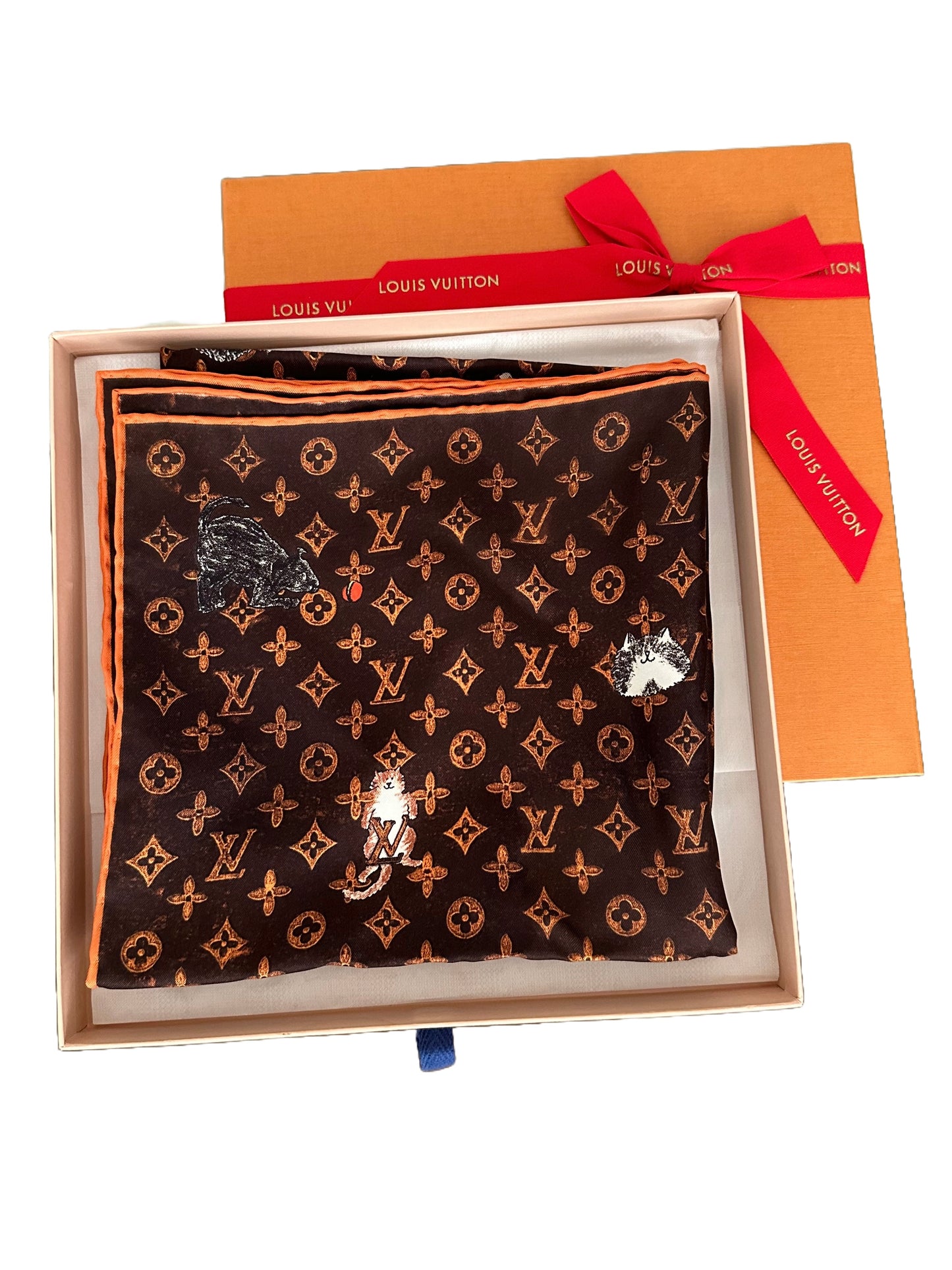 Louis Vuitton Grace Coddington Catogram Silk Scarf