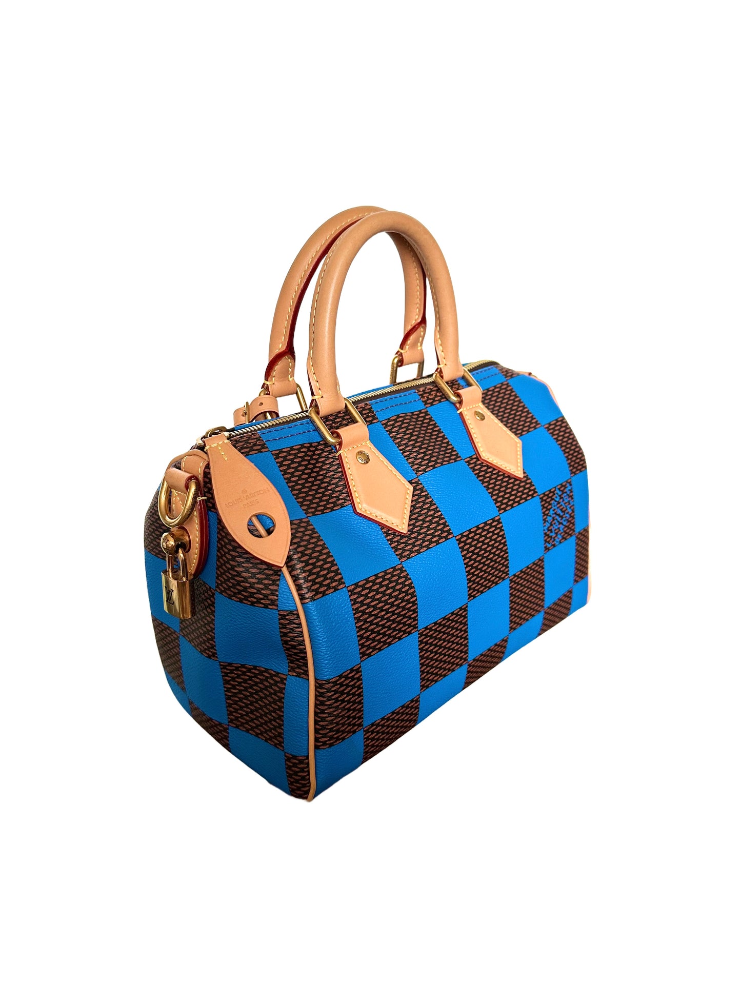 Louis Vuitton Pharrell Damier Pop Speedy Bandouliere 25 Blue