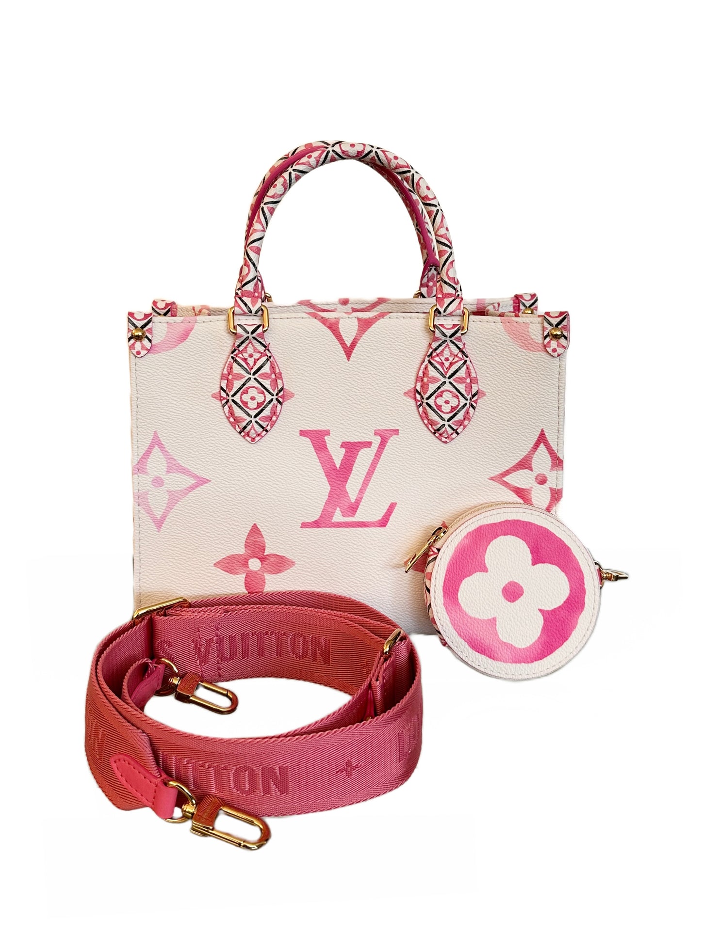 Louis Vuitton OnTheGo PM By The Pool Rose Pink