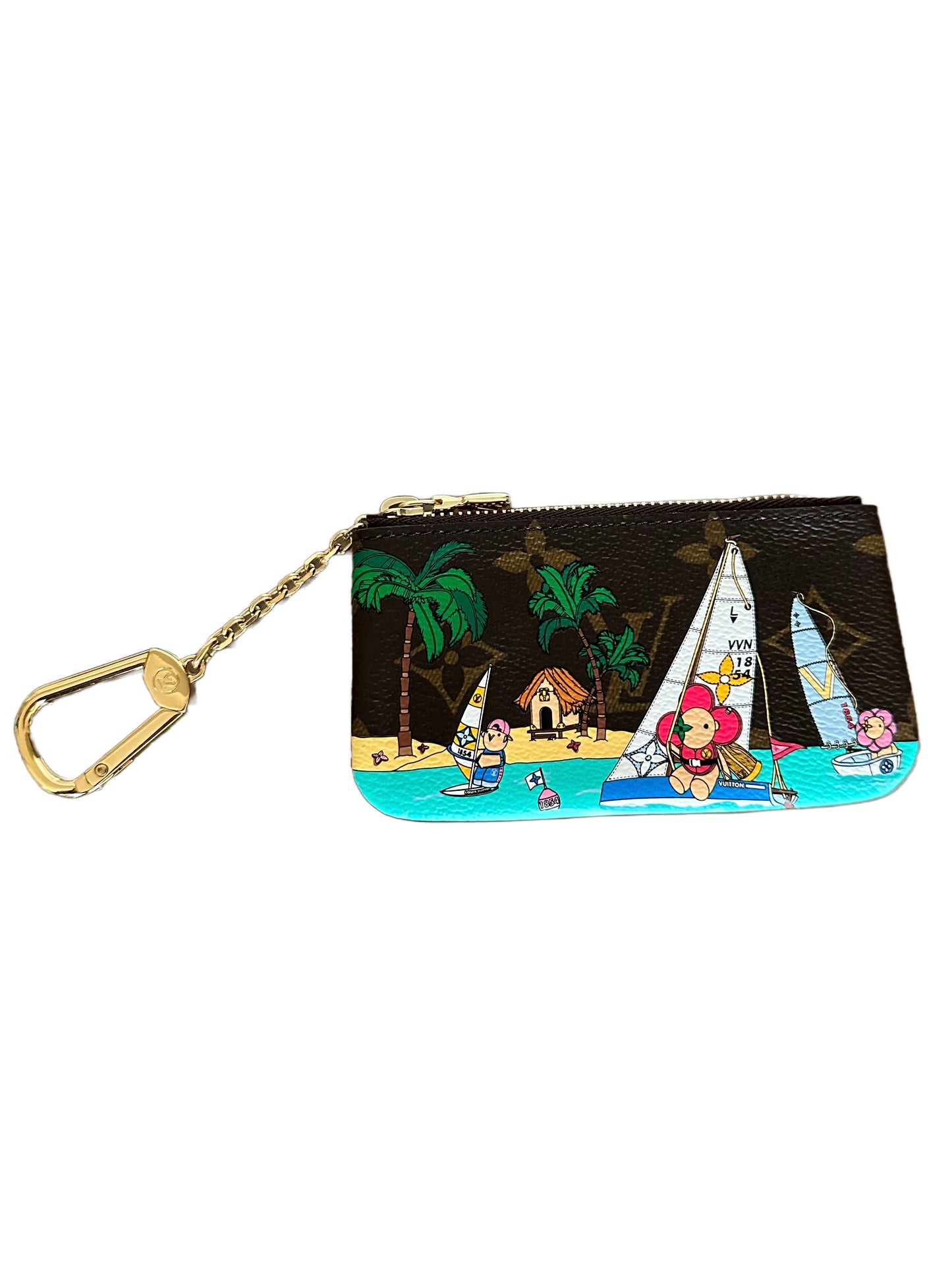 Louis Vuitton Key Pouch Clés Vivienne Sailing Christmas 2023 Holiday Animation