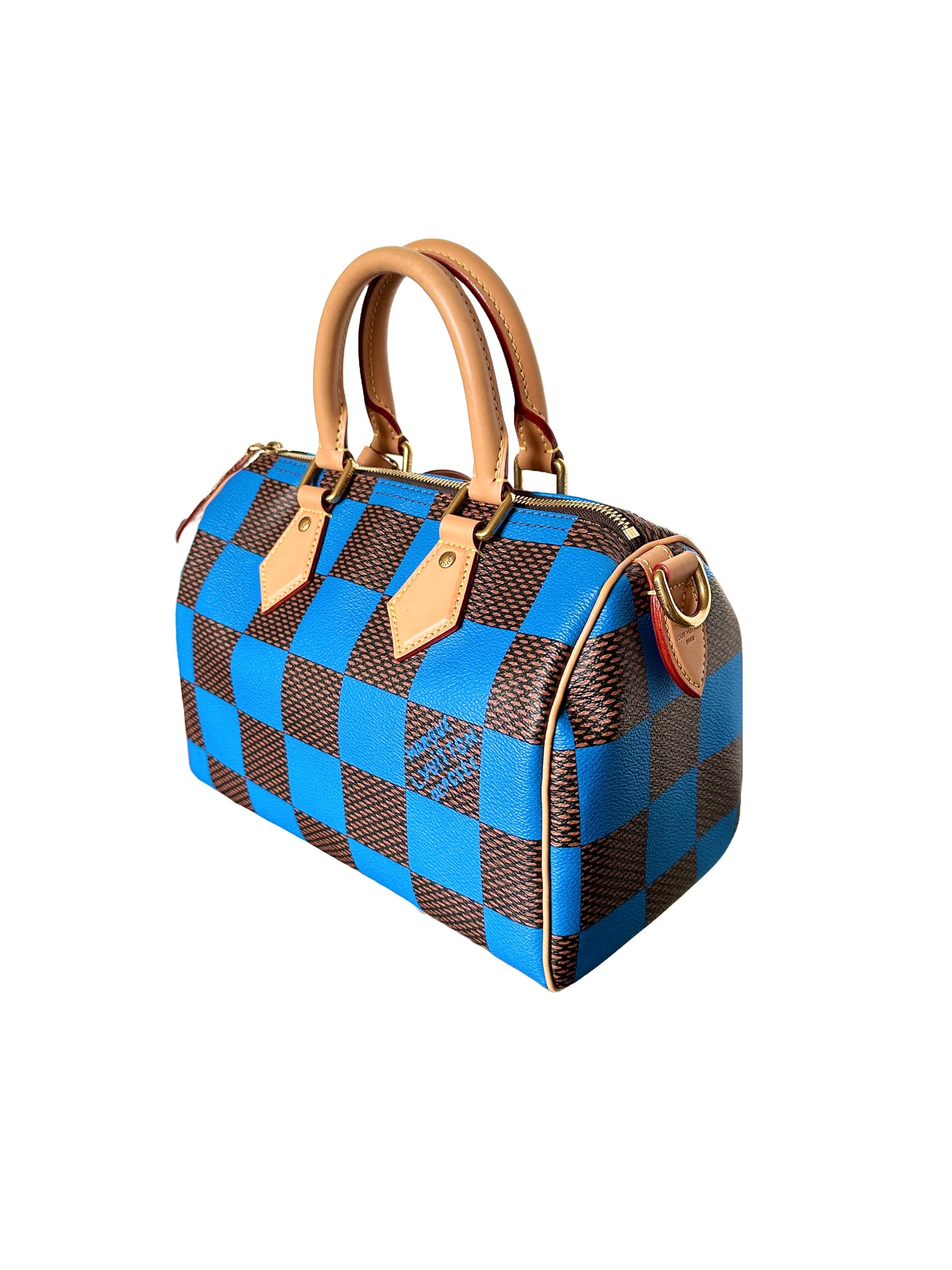 Louis Vuitton Pharrell Damier Pop Speedy Bandouliere 25 Blue