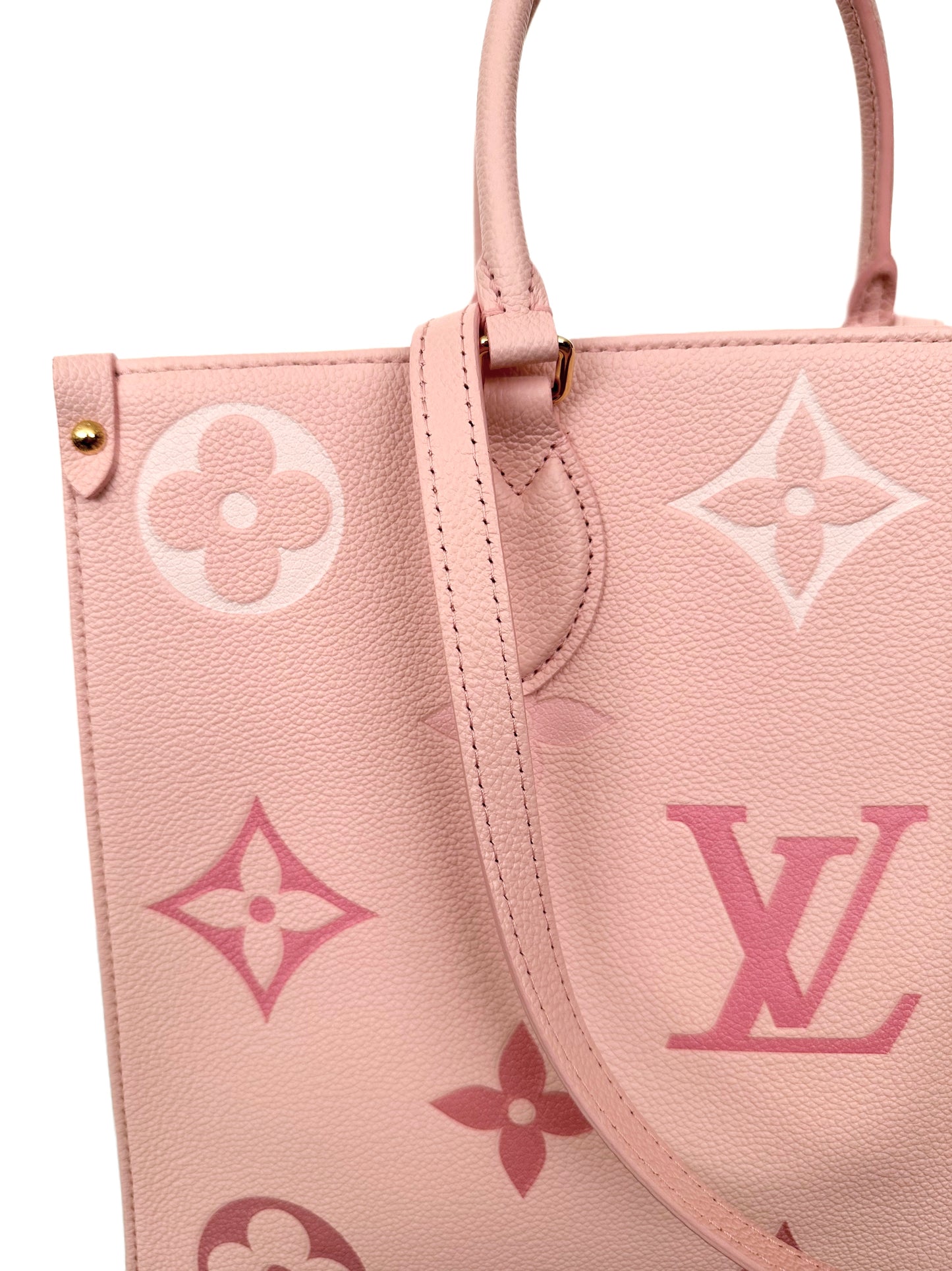 Louis Vuitton Onthego MM By The Pool Empreinte Giant Degrade Rose Gradient Pink