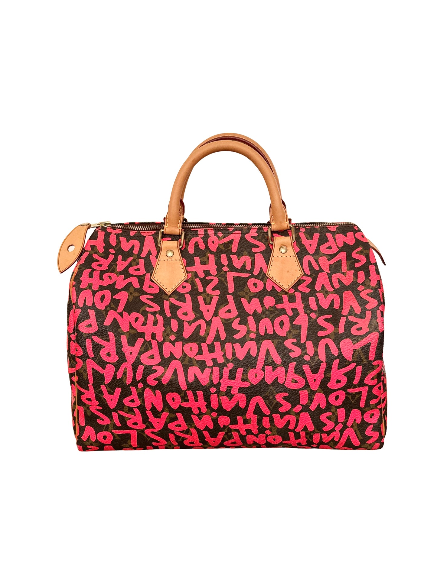 Louis Vuitton Speedy 30 Monogram Graffiti Fuchsia Pink