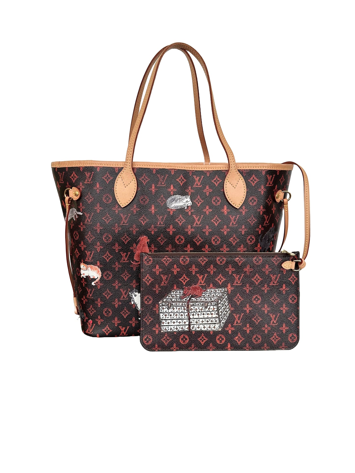 Louis Vuitton Grace Coddington Catogram Neverfull MM Limited Edition