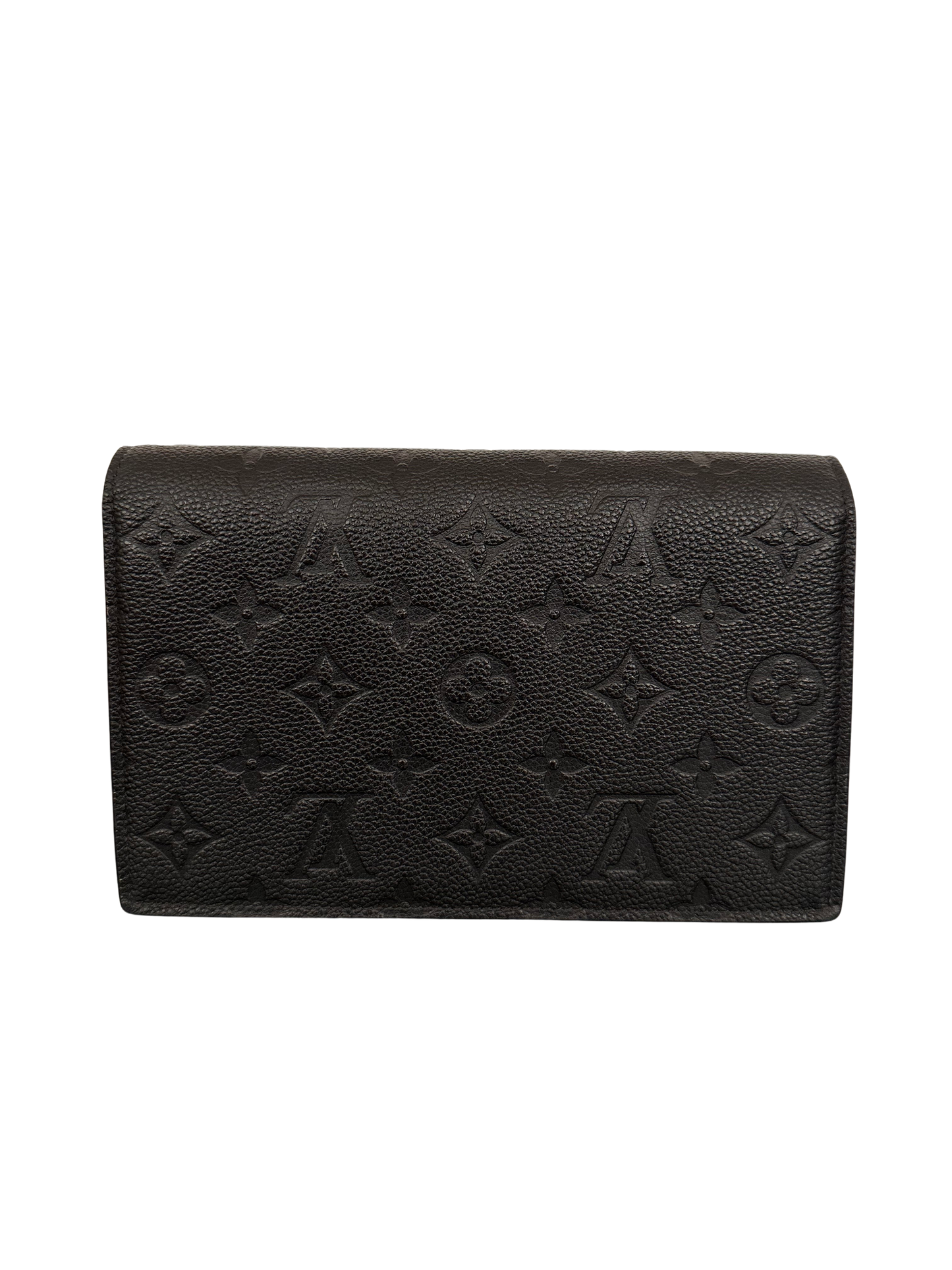 Louis Vuitton Vavin Chain Wallet Monogram Empreinte Leather Black