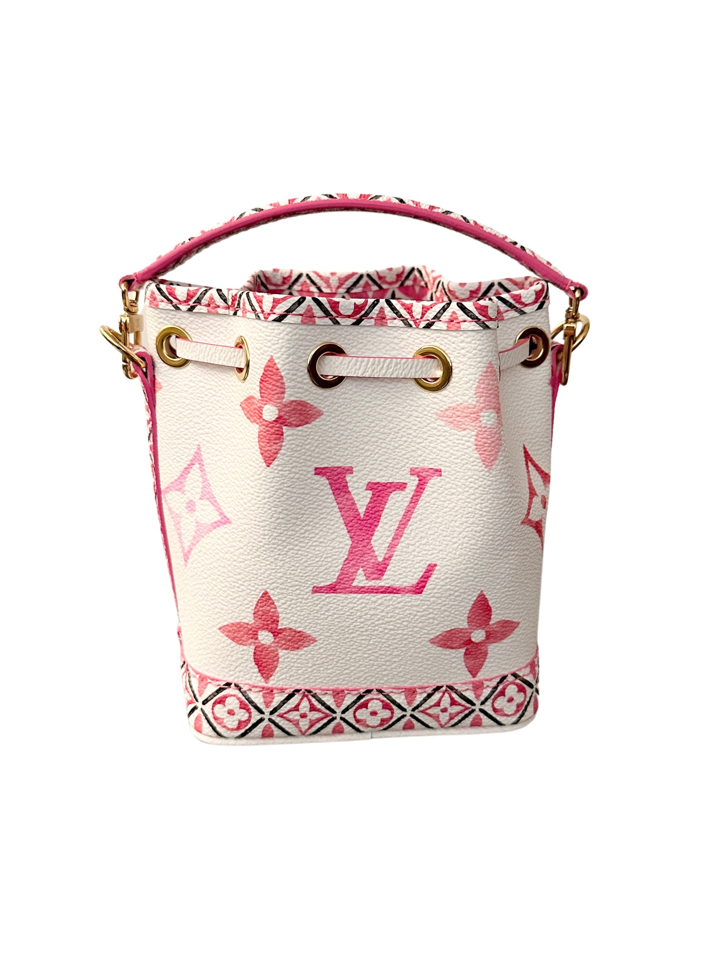 Louis Vuitton Neo Noe By The Pool Watercolor Giant Nano Bucket Bag Rose Pink