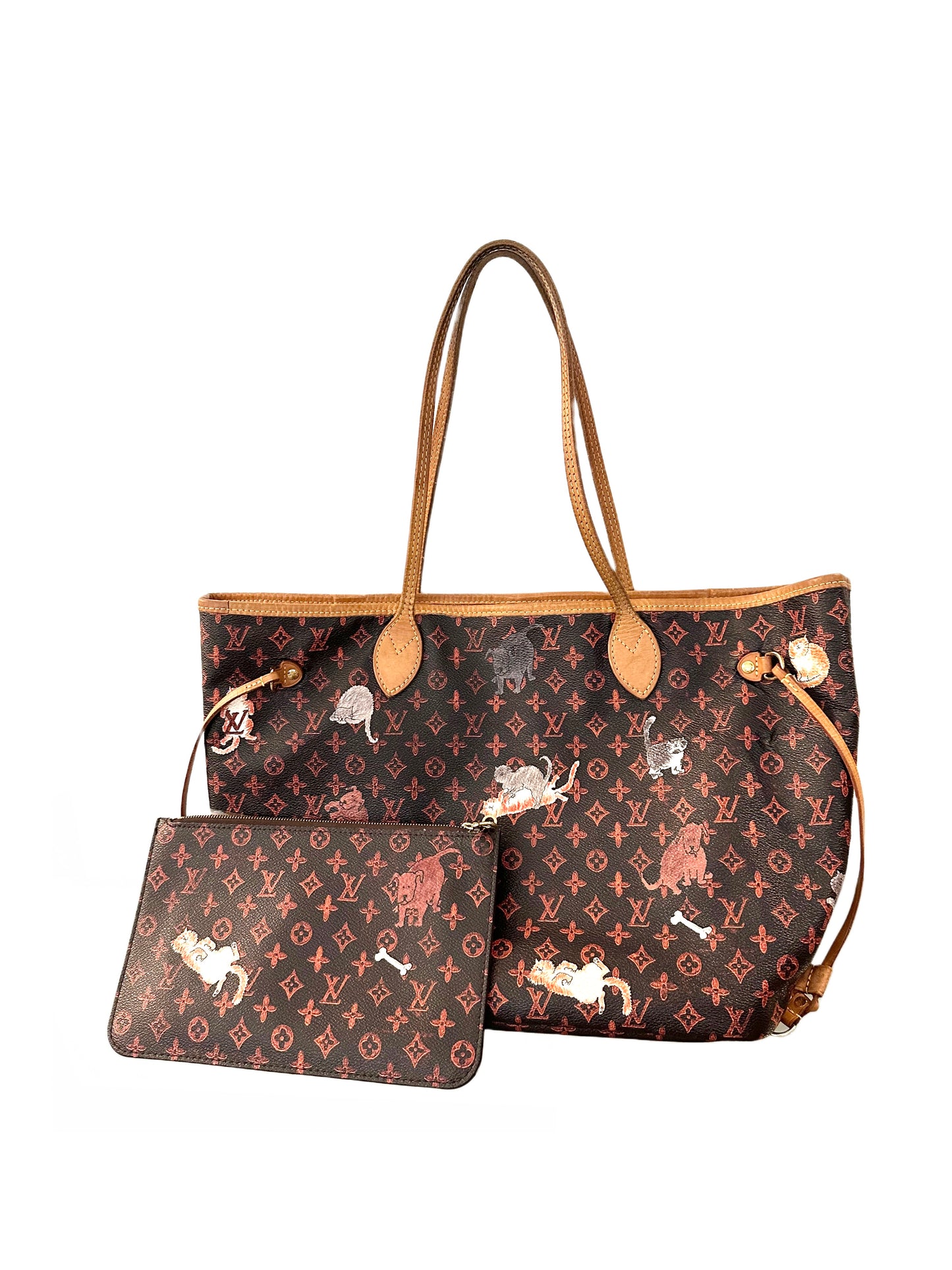 Louis Vuitton Grace Coddington Catogram Neverfull MM Limited Edition