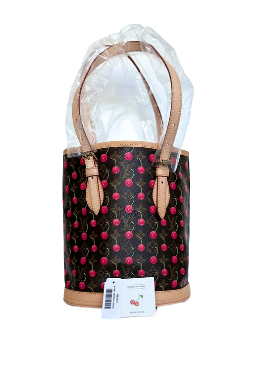 Louis Vuitton x Takashi Murakami Monogram Cerises Cherry Bucket Tote Bag PM