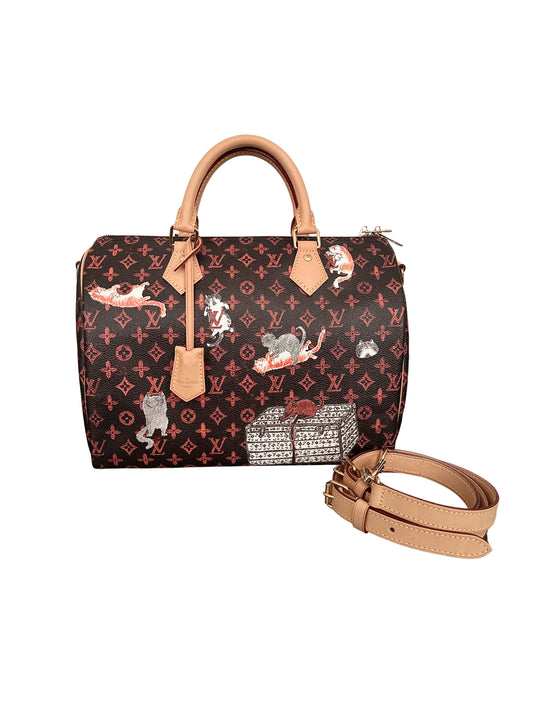 Louis Vuitton x Grace Coddington Catogram Speedy Bandouliere 30