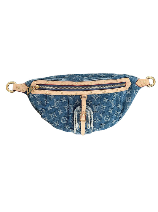 Louis Vuitton High Rise Monogram Denim Bag Bumbag (No Strap)