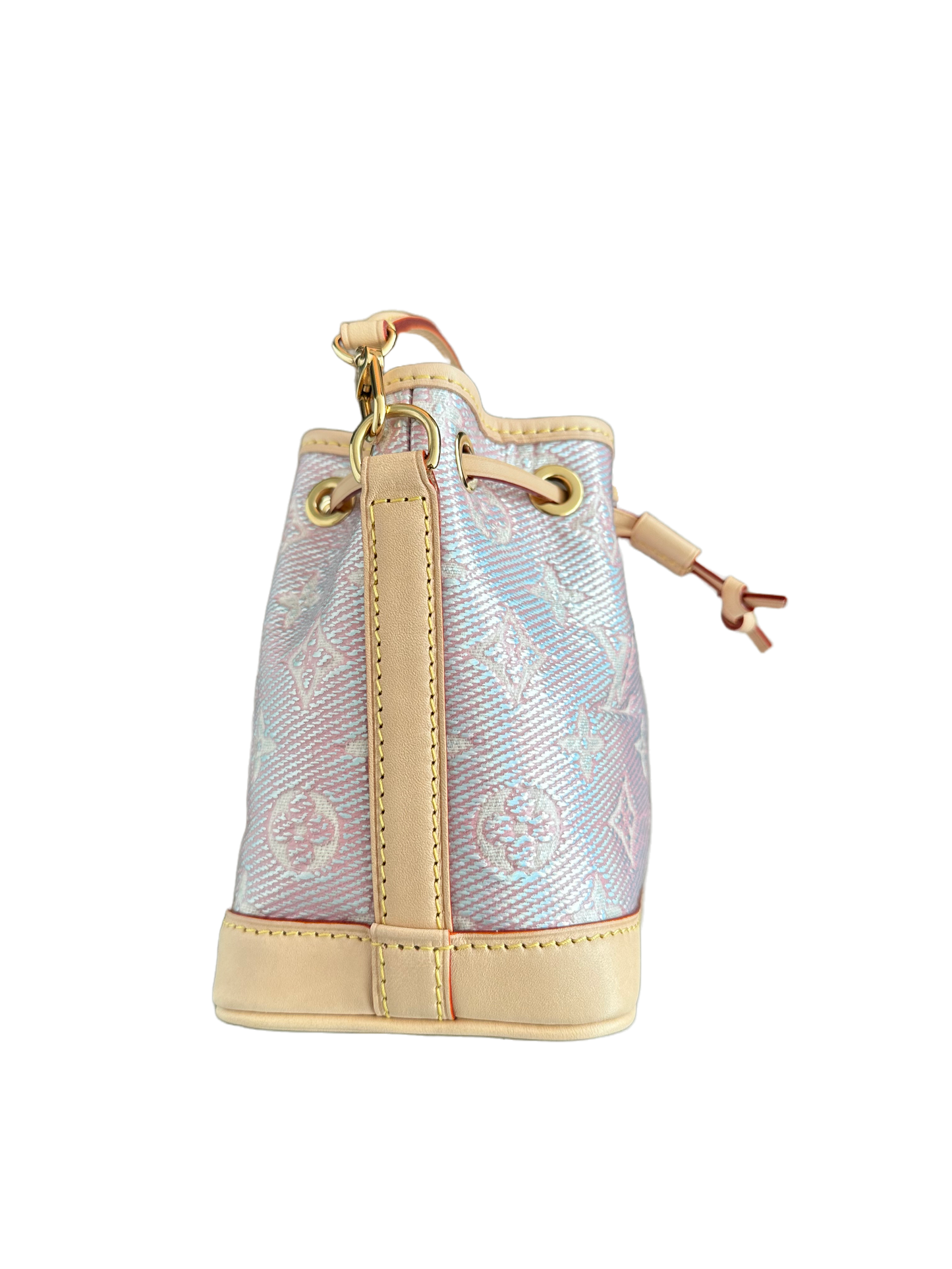 Louis Vuitton Monoglam Nano Noe Bucket Bag Iridescent Pink