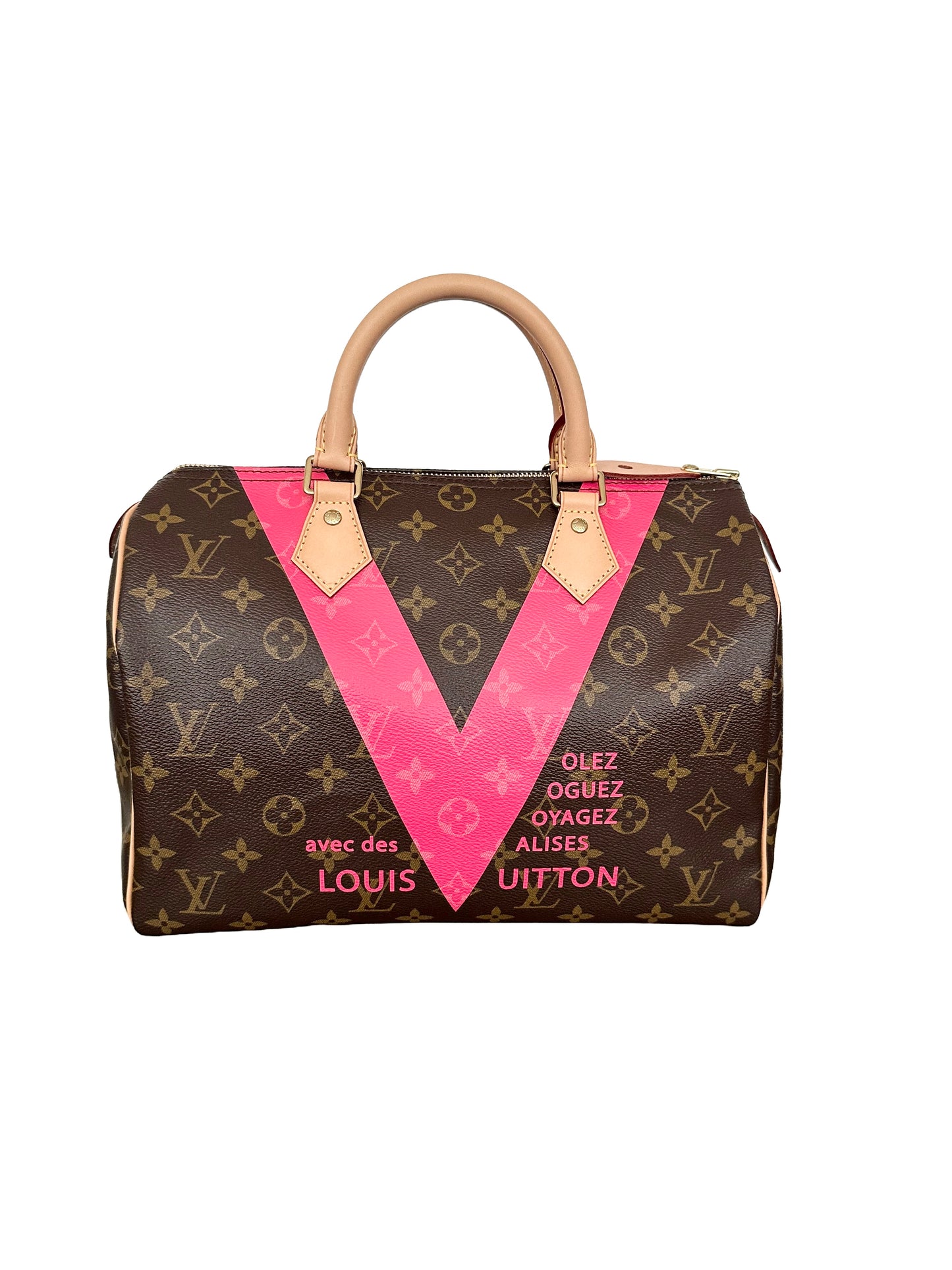 Louis Vuitton Speedy 30 V Voyage Grenade Monogram Pink Limited Edition