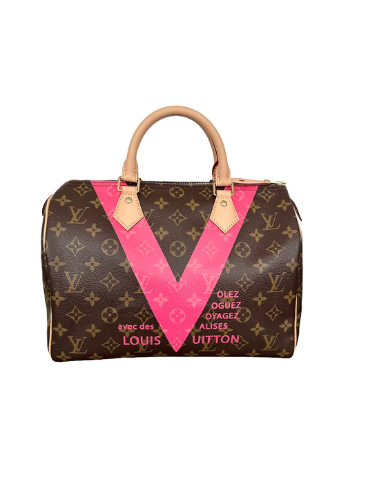 Louis Vuitton Speedy 30 V Voyage Grenade Monogram Pink Limited Edition