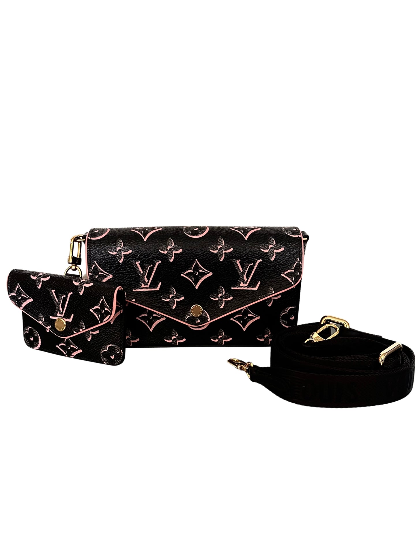 Louis Vuitton Fall For You Felicie Strap And Go Bag Black Pink