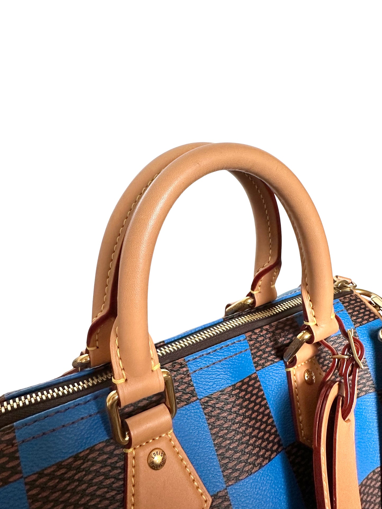 Louis Vuitton Pharrell Damier Pop Speedy Bandouliere 25 Blue