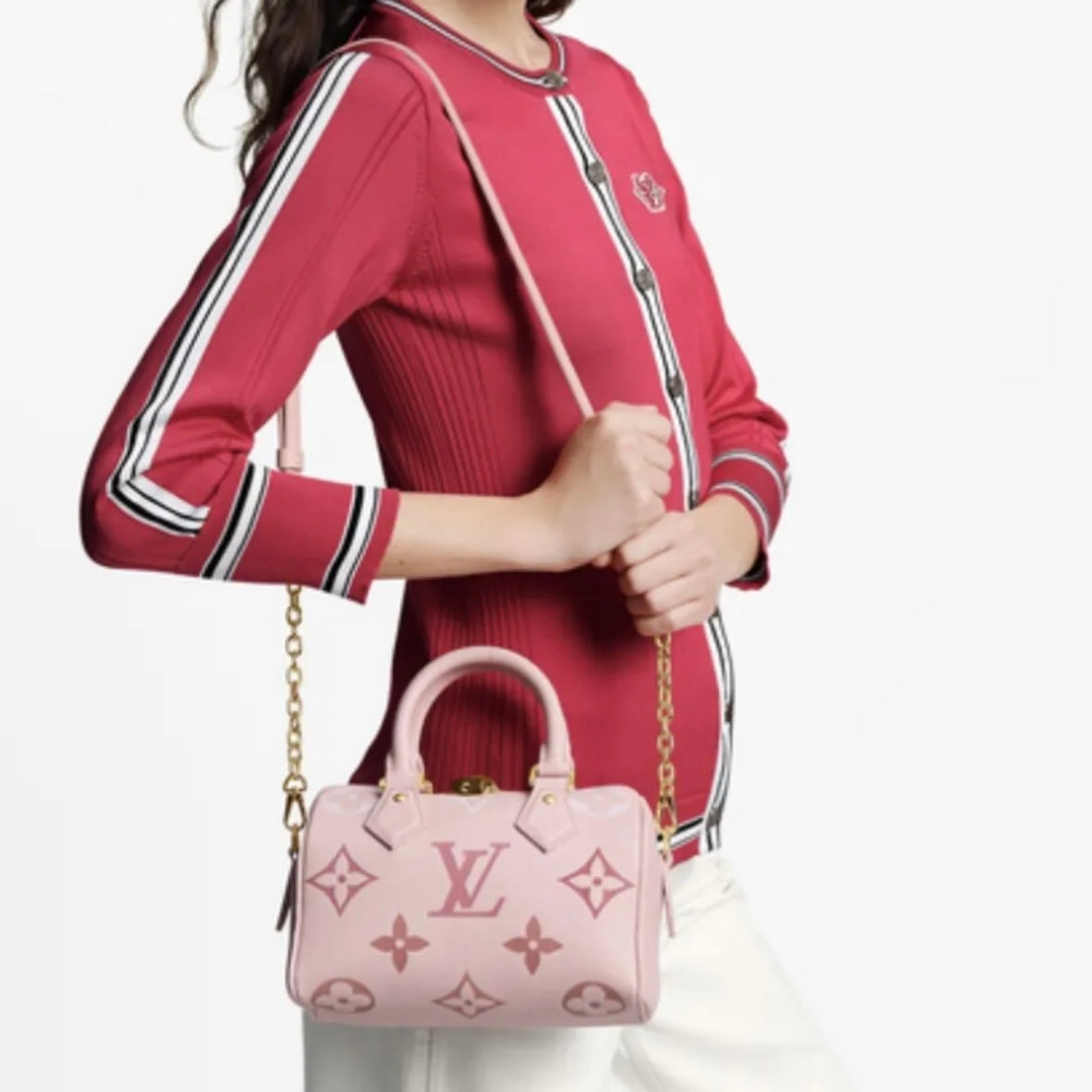 Louis Vuitton Speedy 20 Bandouliere Pink Degrade Monogram Empreinte By The Pool