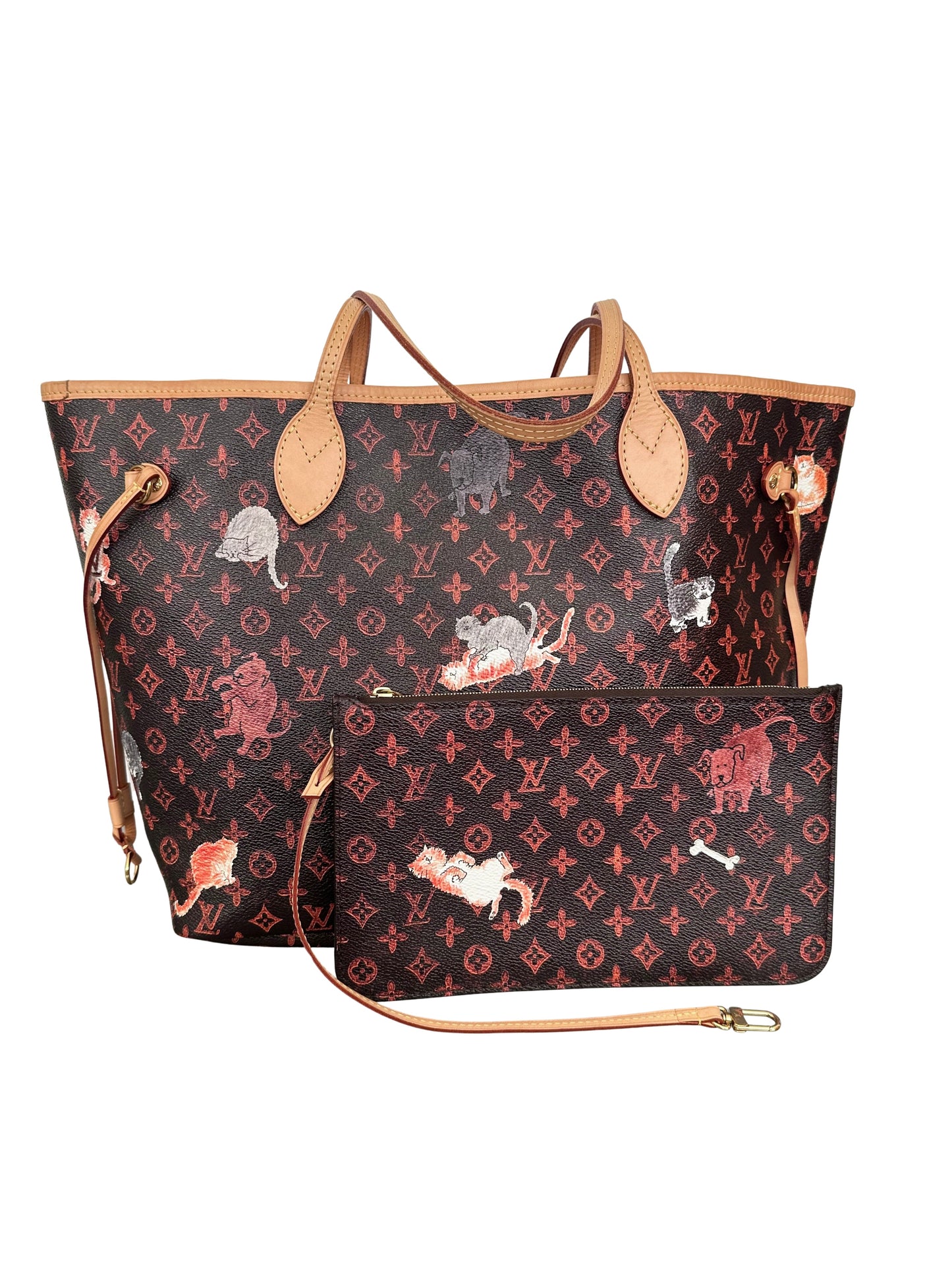 Louis Vuitton Grace Coddington Catogram Neverfull MM Limited Edition