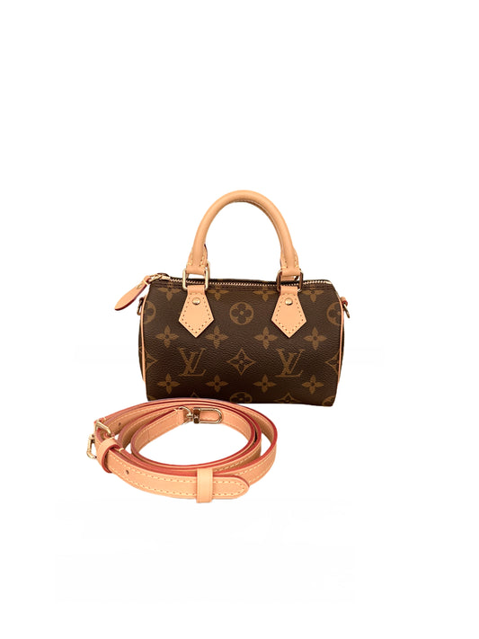 Louis Vuitton Nano Speedy Monogram Bandouliere Adjustable Strap