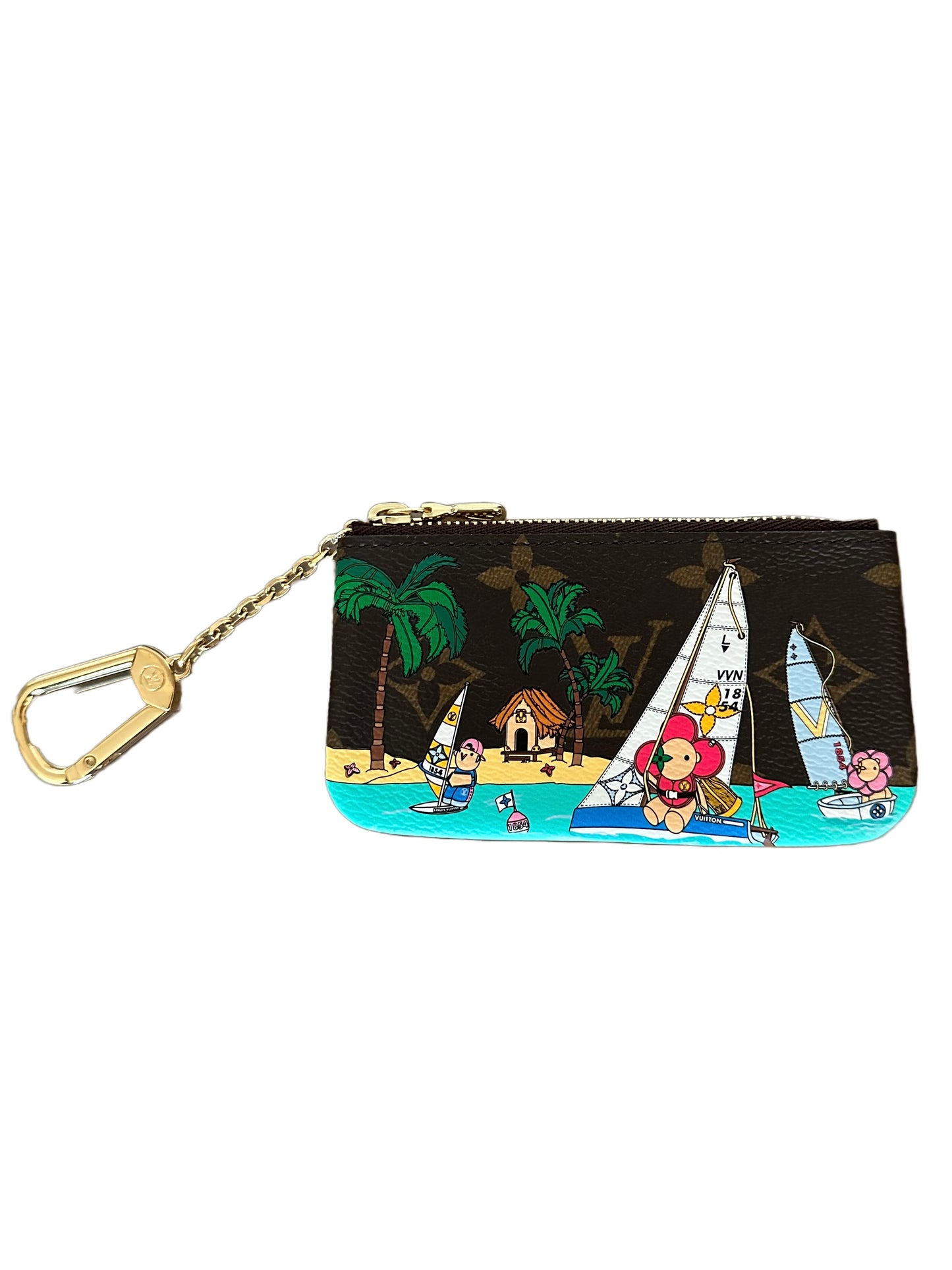 Louis Vuitton Key Pouch Clés Vivienne Sailing Christmas 2023 Holiday Animation