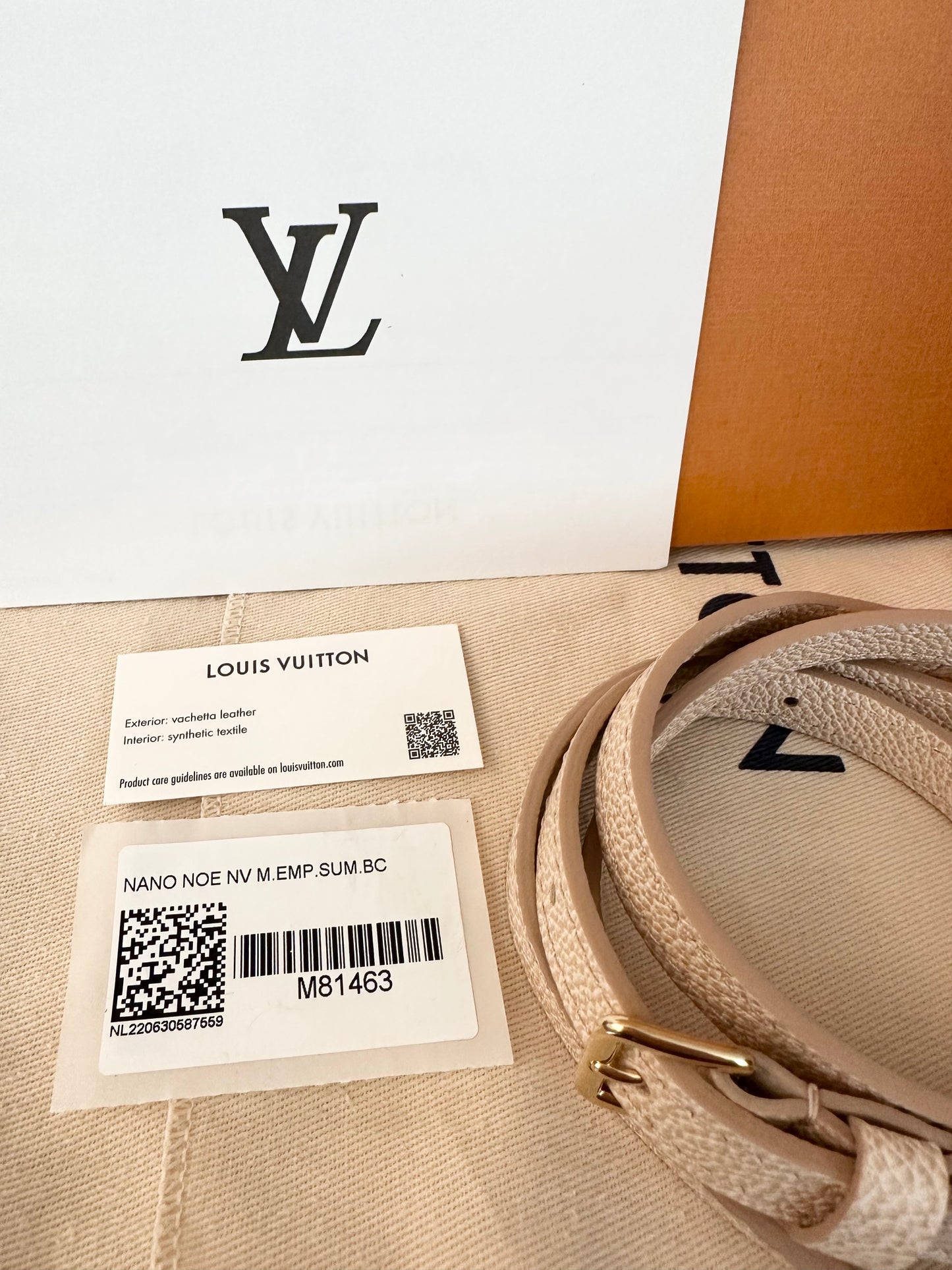 Louis Vuitton Noe Nano Stardust Monogram Empreinte Neutral Beige Clair