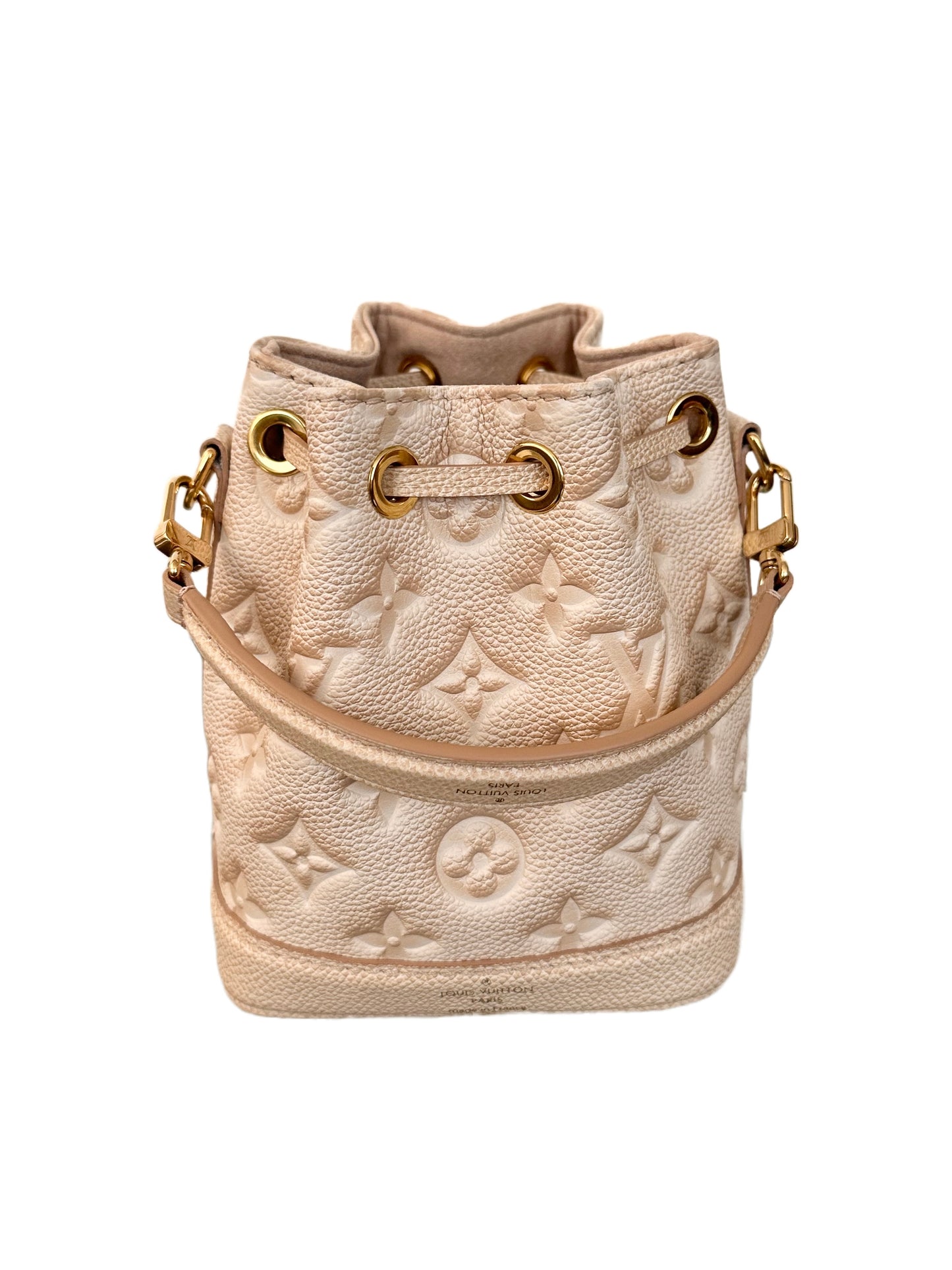 Louis Vuitton Noe Nano Stardust Monogram Empreinte Neutral Beige Clair