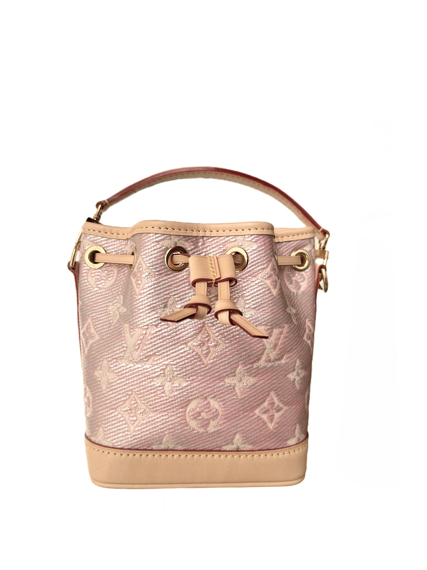 Louis Vuitton Monoglam Nano Noe Bucket Bag Iridescent Pink