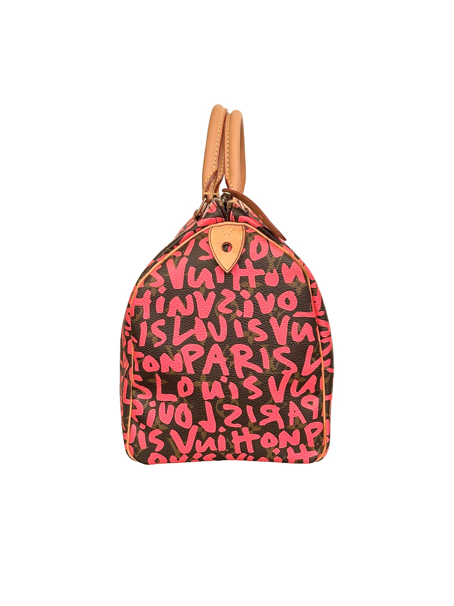 Louis Vuitton Speedy 30 Monogram Graffiti Fuchsia Pink