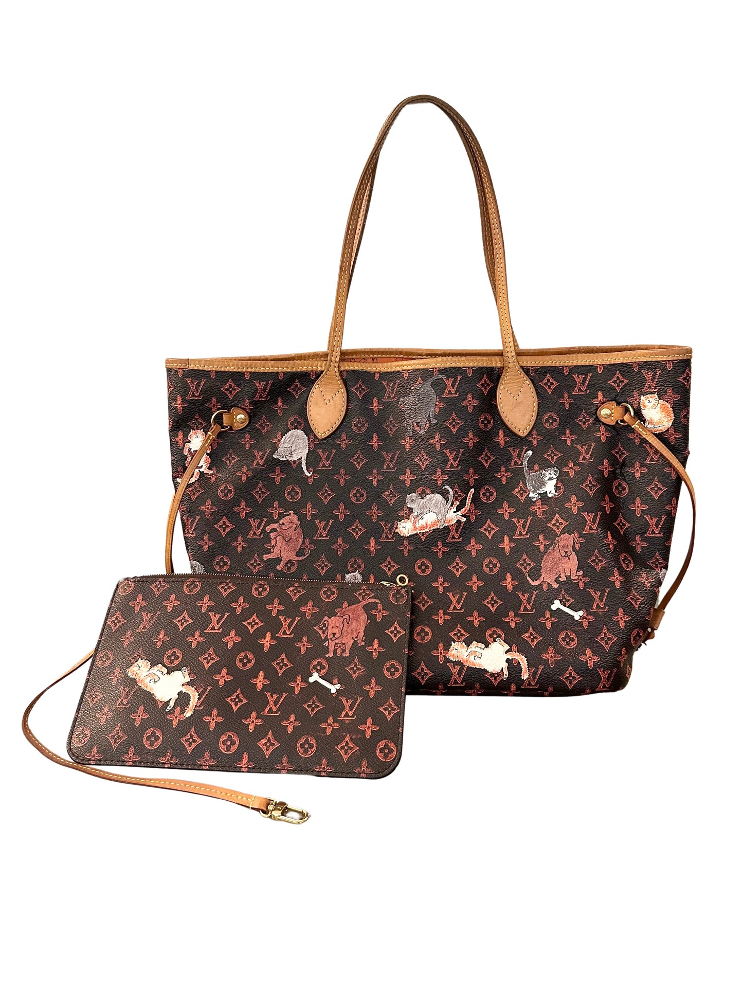 Louis Vuitton Grace Coddington Catogram Neverfull MM Limited Edition