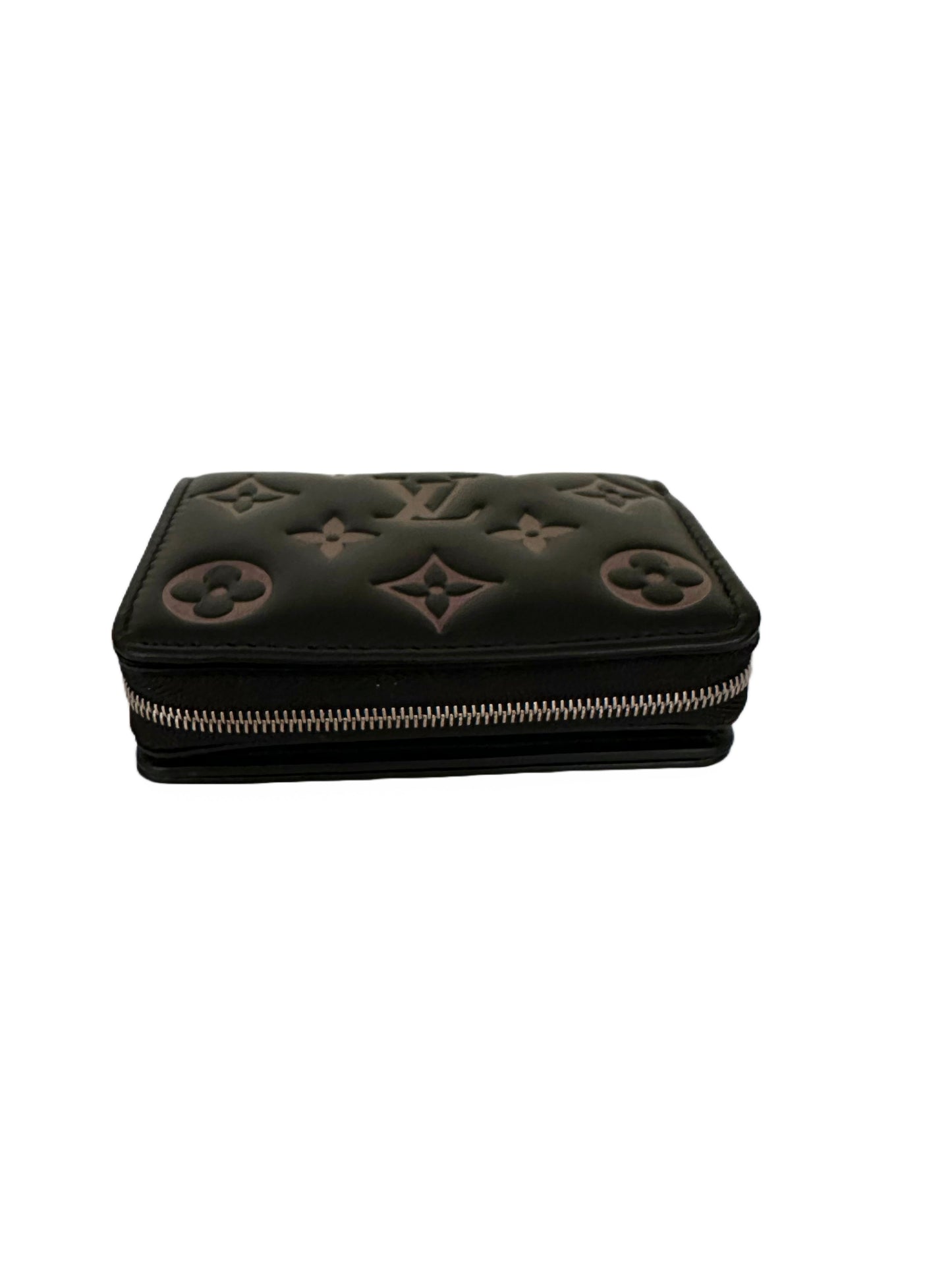 Louis Vuitton LV Ski Monogram Iridescent Black Lambskin Lou Wallet