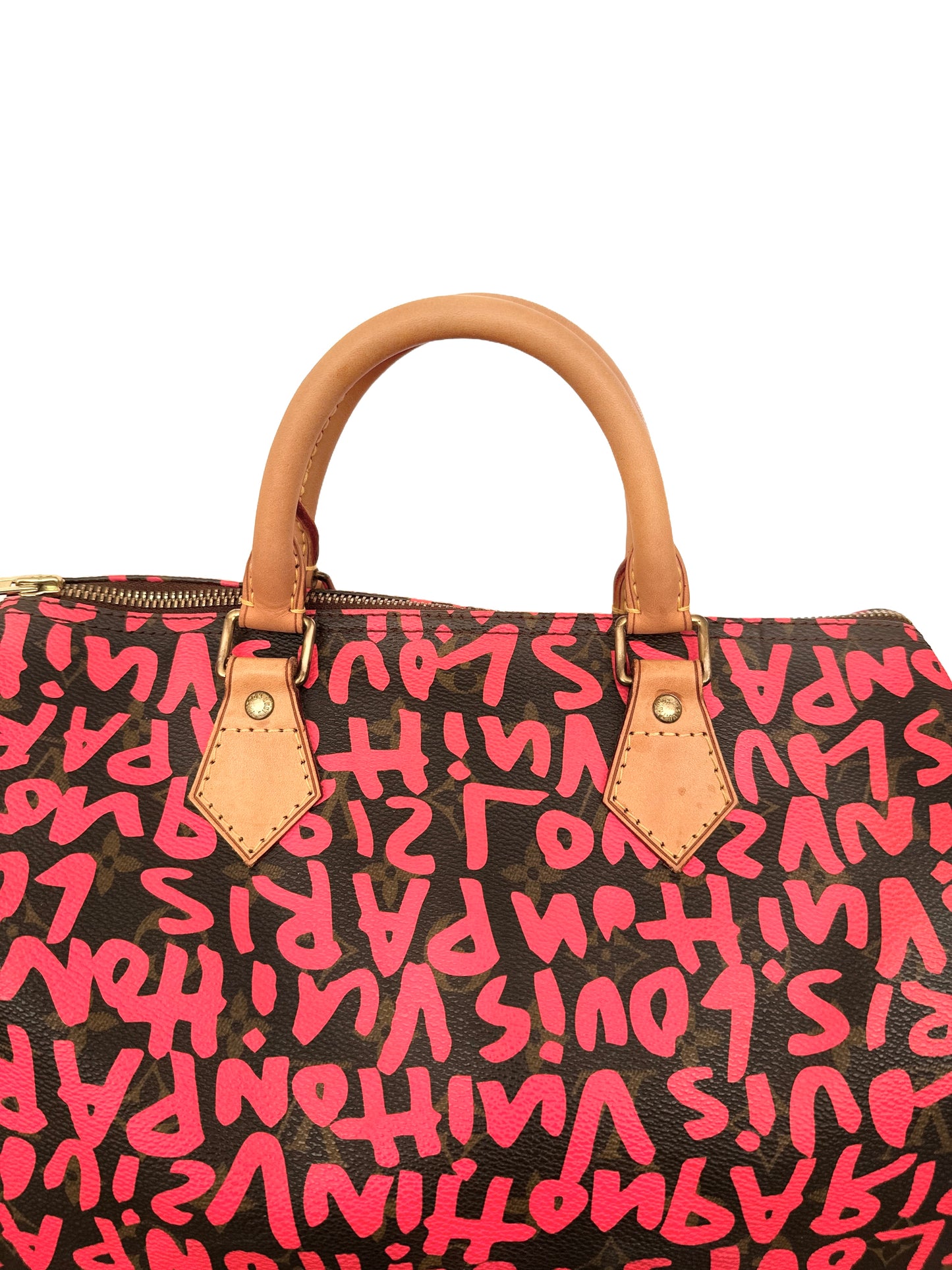 Louis Vuitton Speedy 30 Monogram Graffiti Fuchsia Pink