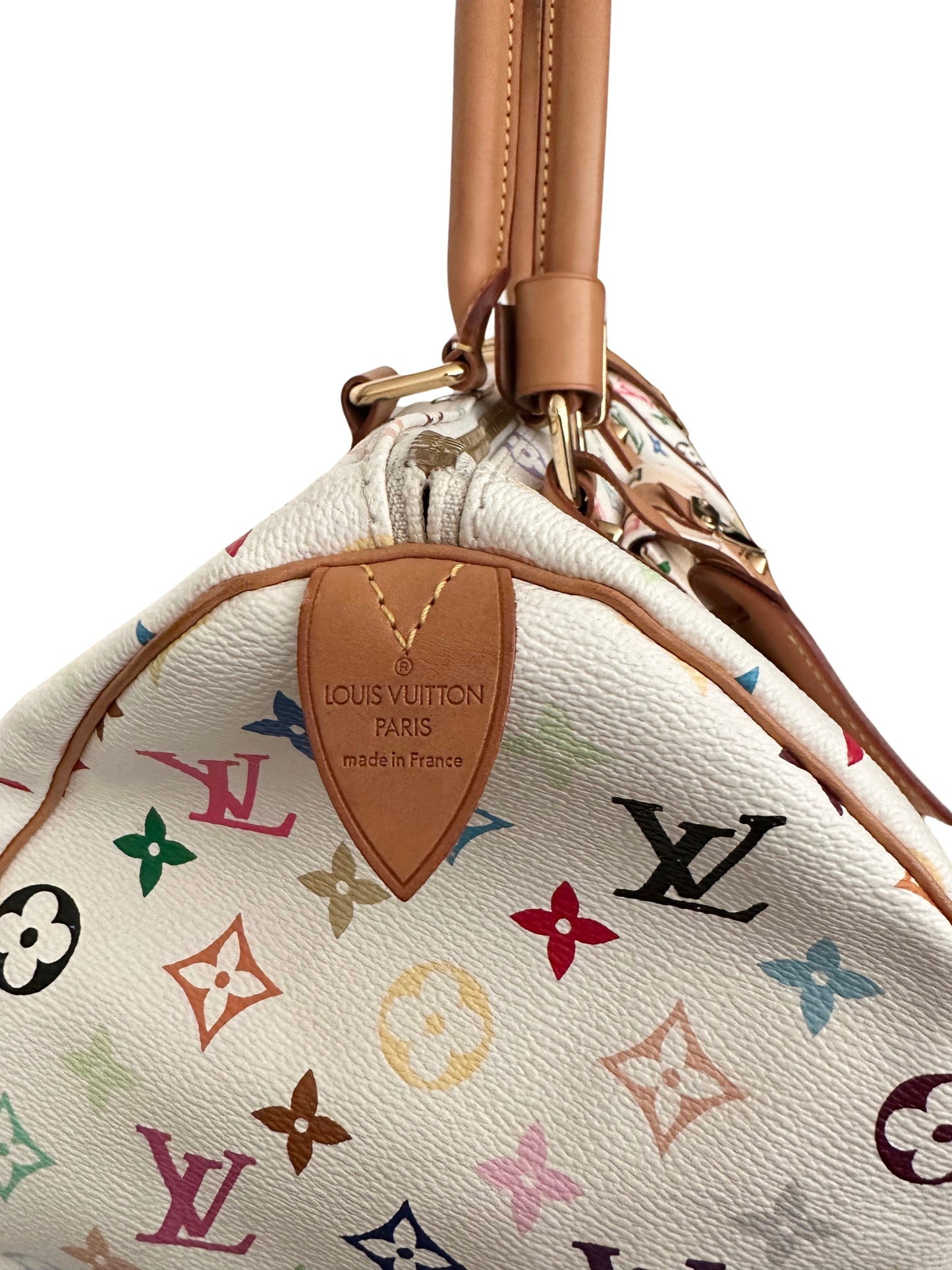 Louis Vuitton Keepall 45 Takashi Murakami White Multicolor Monogram Travel Bag