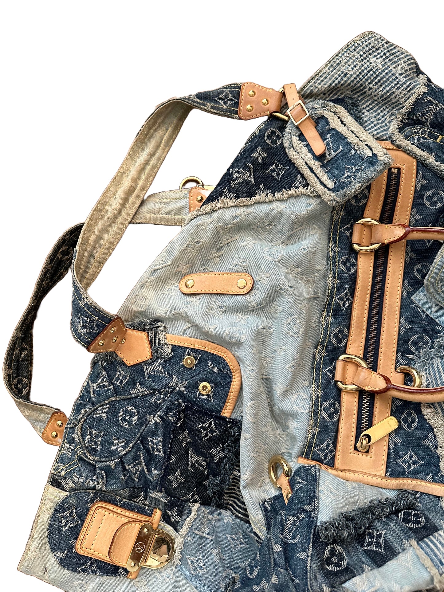 Louis Vuitton Monogram Denim Patchwork Cabby Tote