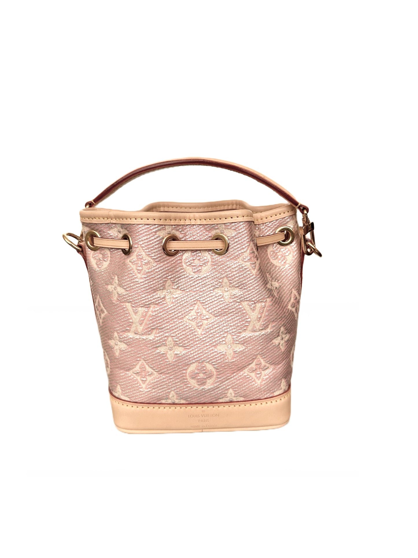 Louis Vuitton Monoglam Nano Noe Bucket Bag Iridescent Pink