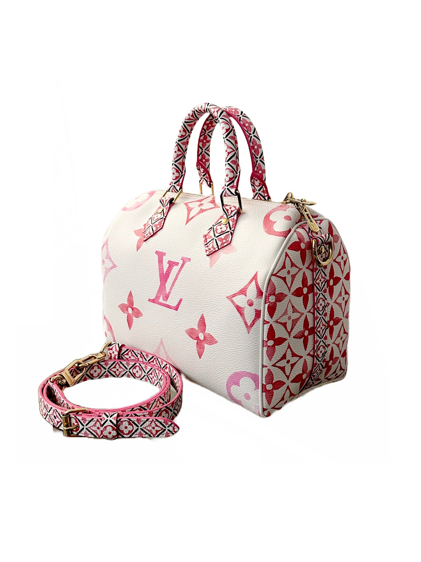 Louis Vuitton By The Pool Speedy Bandouliere 25 Pink Rose