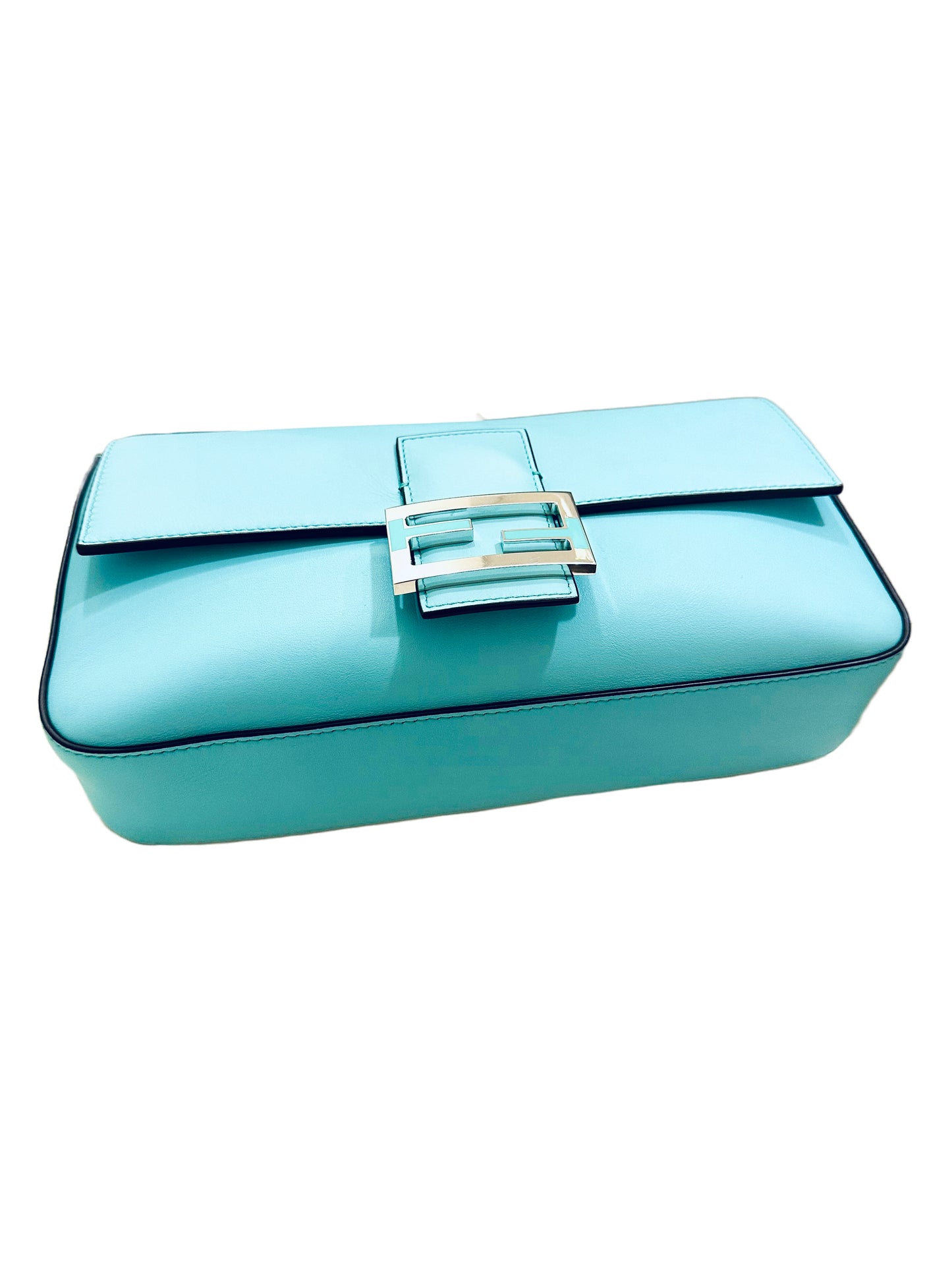 Tiffany x FENDI Medium Baguette in Tiffany Blue Leather and Sterling Silver