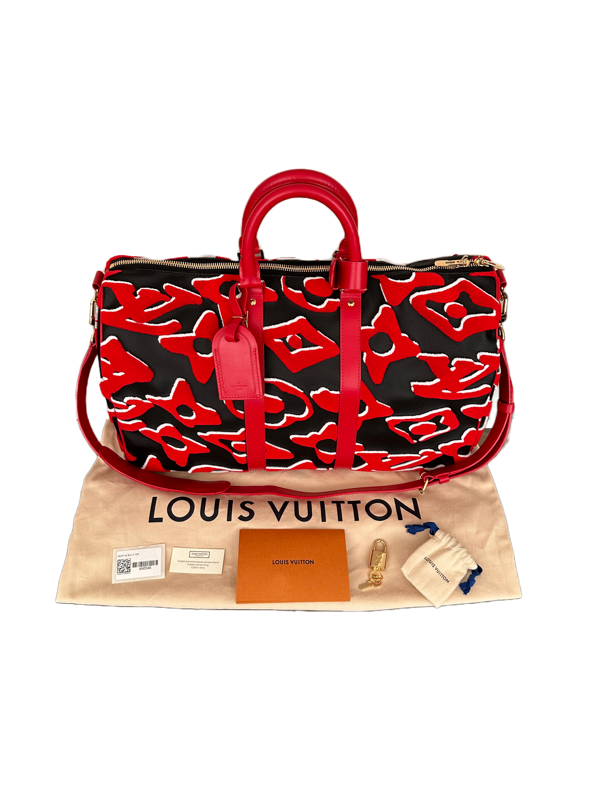 Louis Vuitton LV X UF Pochette Accessories Black White Urs Fischer