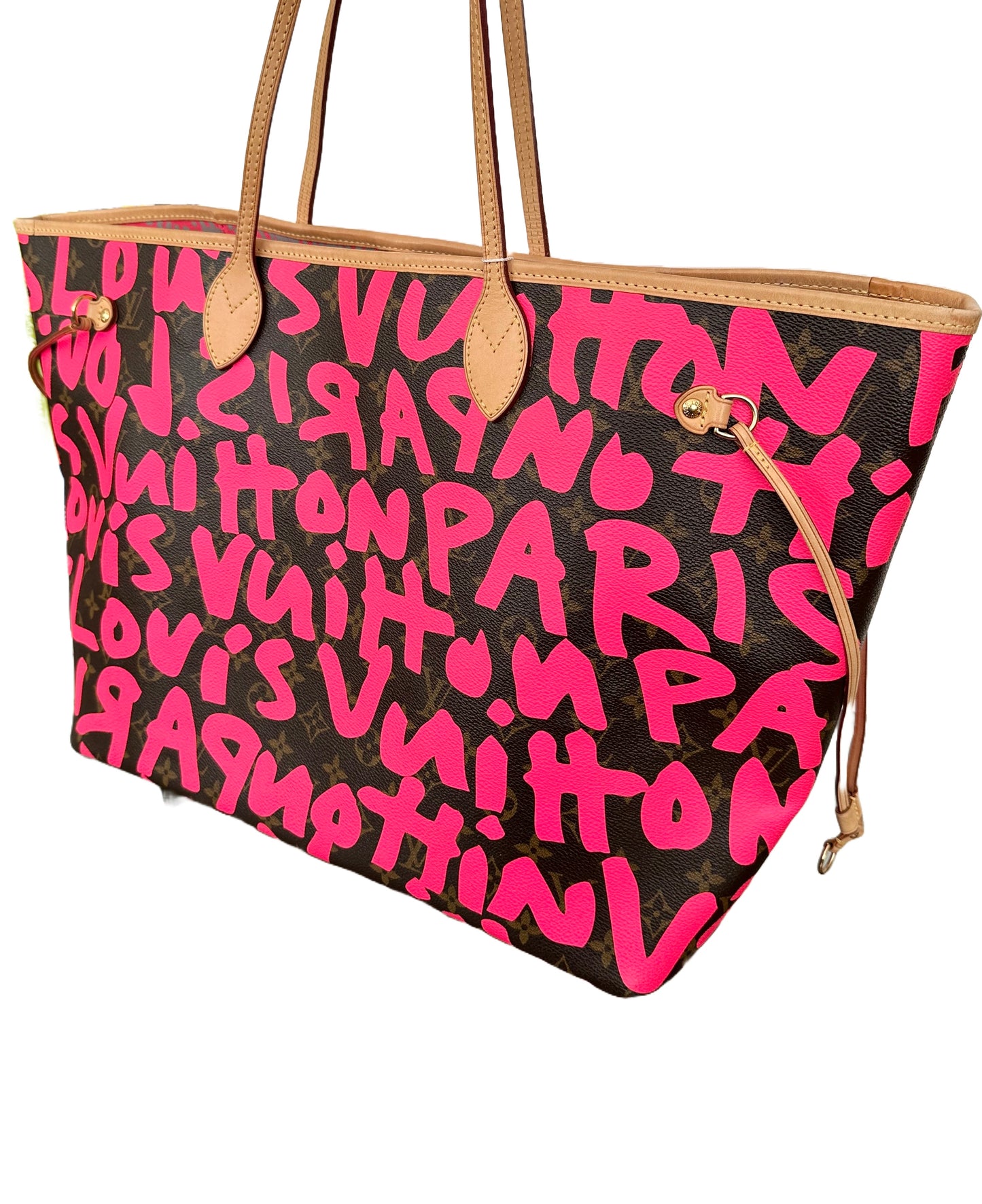 Louis Vuitton Stephen Sprouse Neverfull GM Graffiti Fuchsia Pink Limited Edition