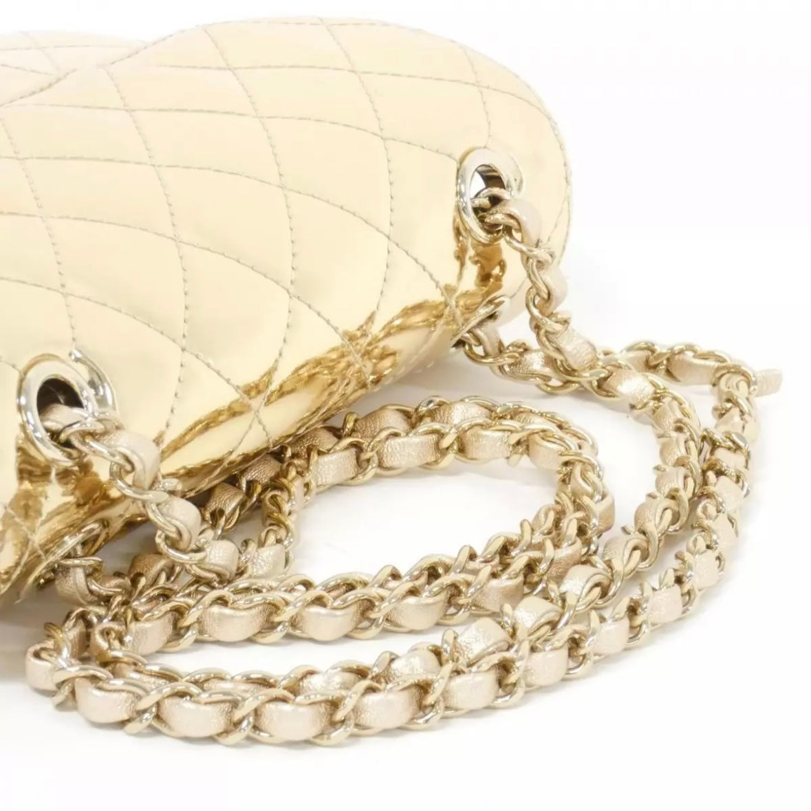 Chanel Metallic Calfskin Mini Flap Bag Star Coin Purse Gold 24C