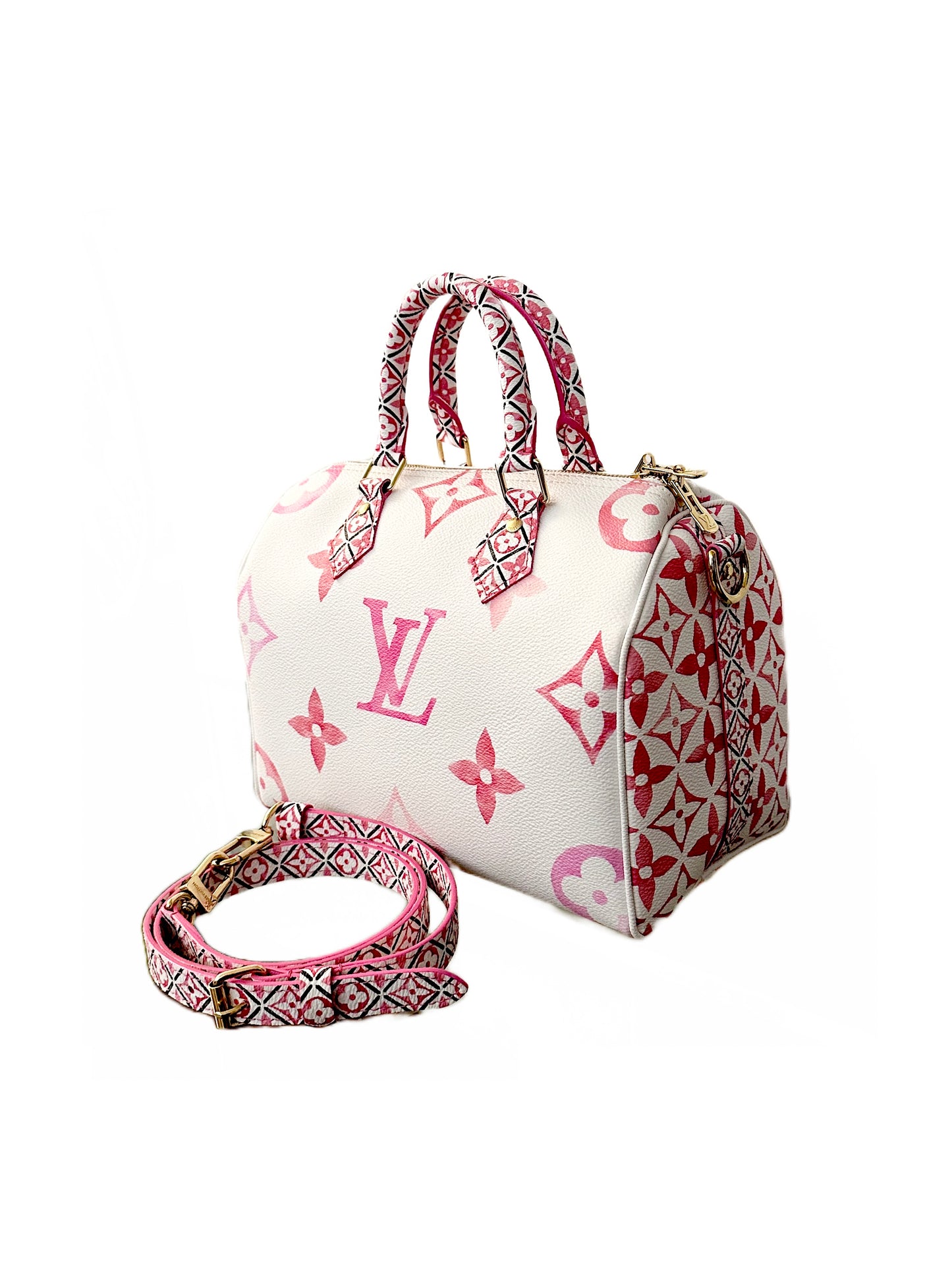 Louis Vuitton By The Pool Speedy Bandouliere 25 Pink Rose