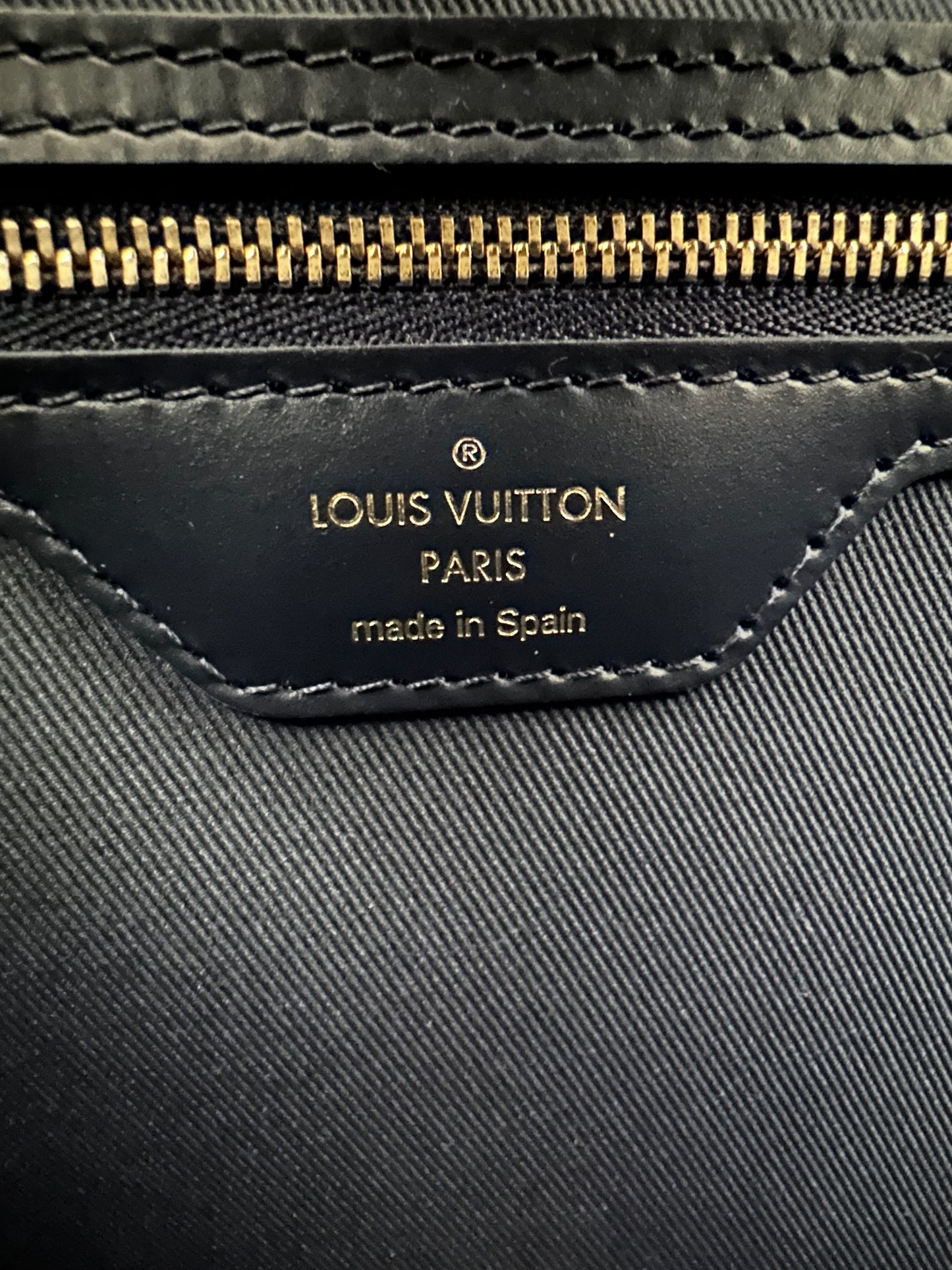 Louis Vuitton Monoglam Neverfull MM Iridescent Navy Blue