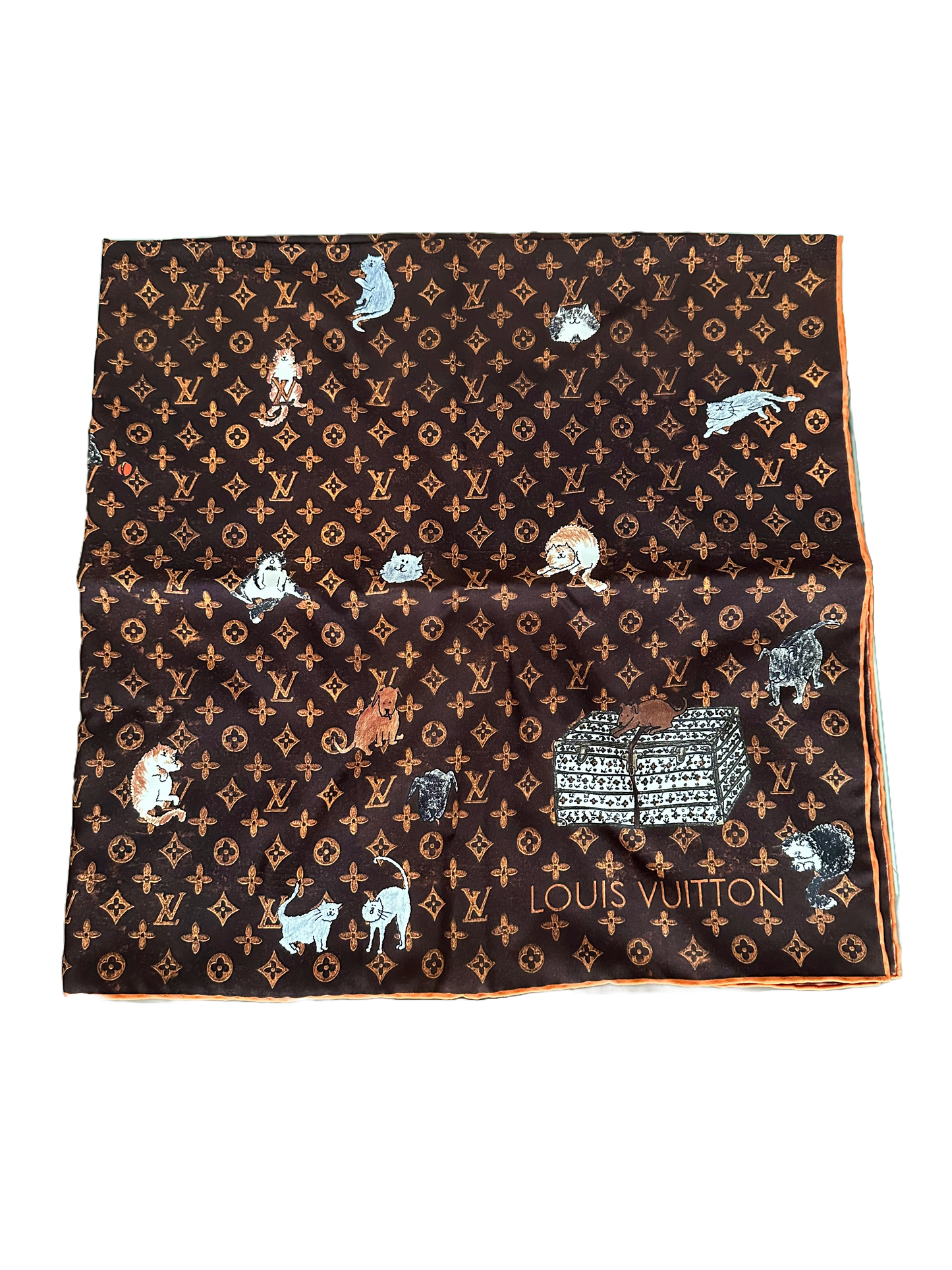 Louis Vuitton Grace Coddington Catogram Silk Scarf