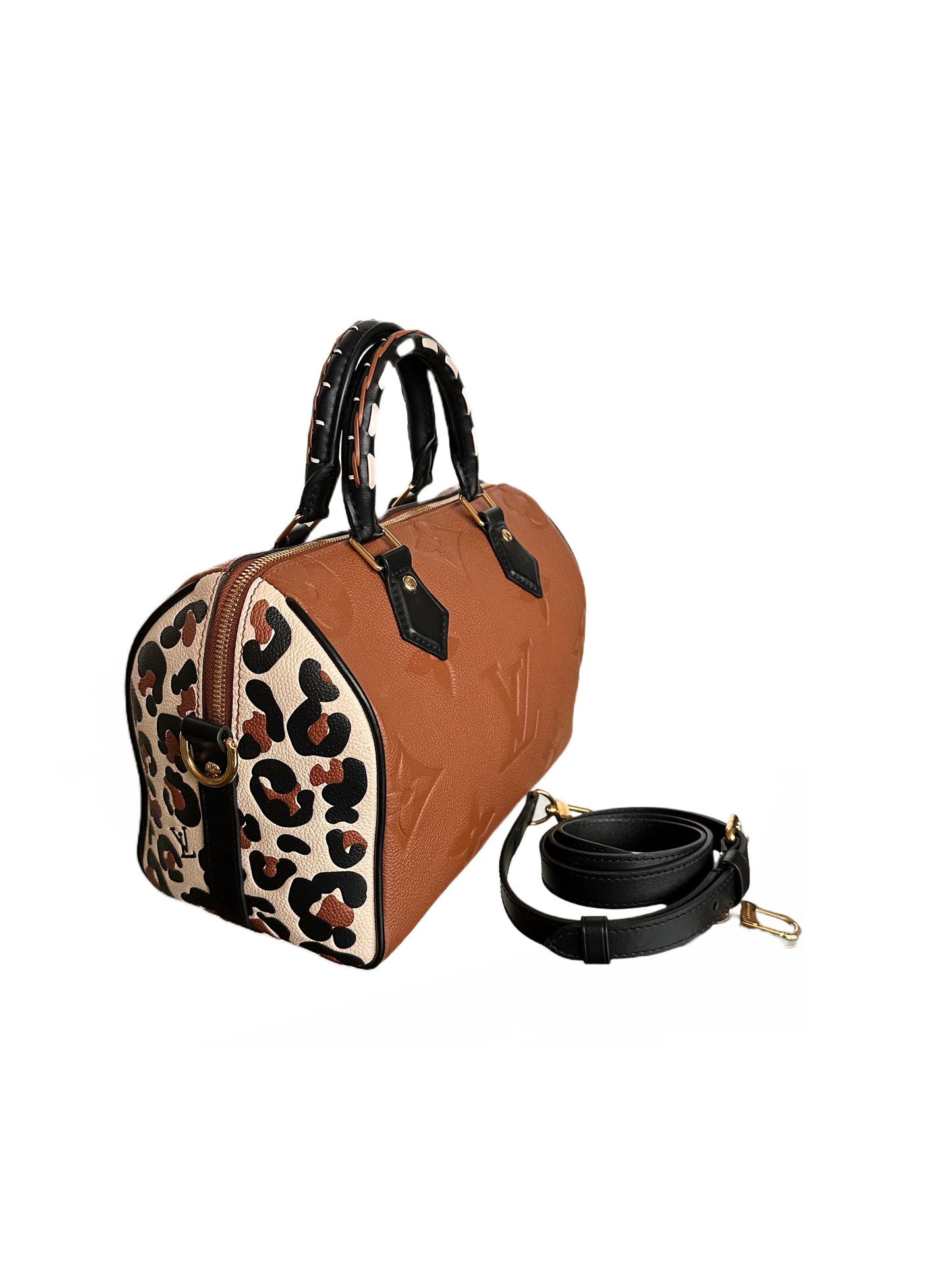 Louis Vuitton Empreinte Wild At Heart Speedy Bandouliere 25 Caramel Cognac Brown