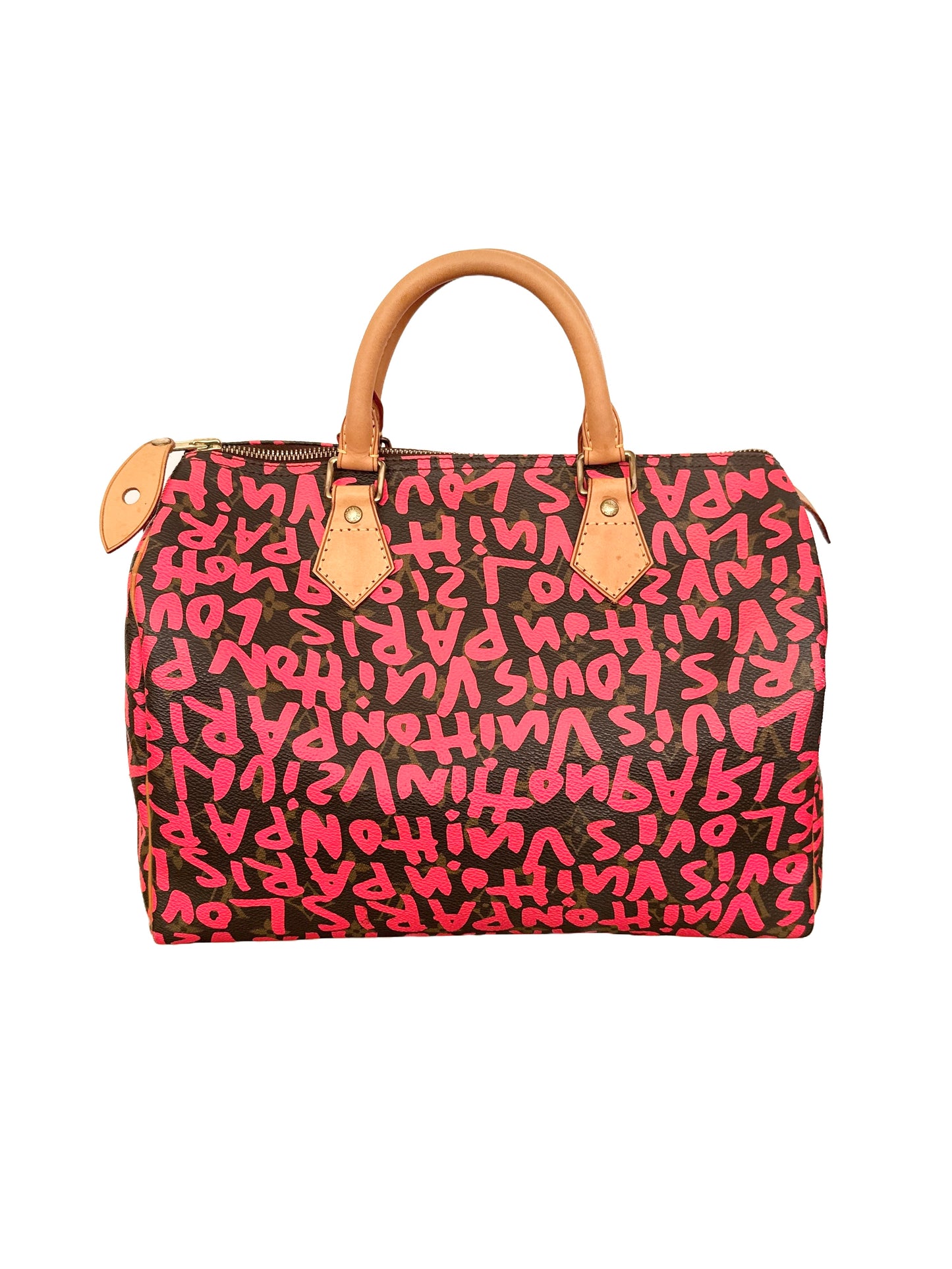 Louis Vuitton Speedy 30 Monogram Graffiti Fuchsia Pink