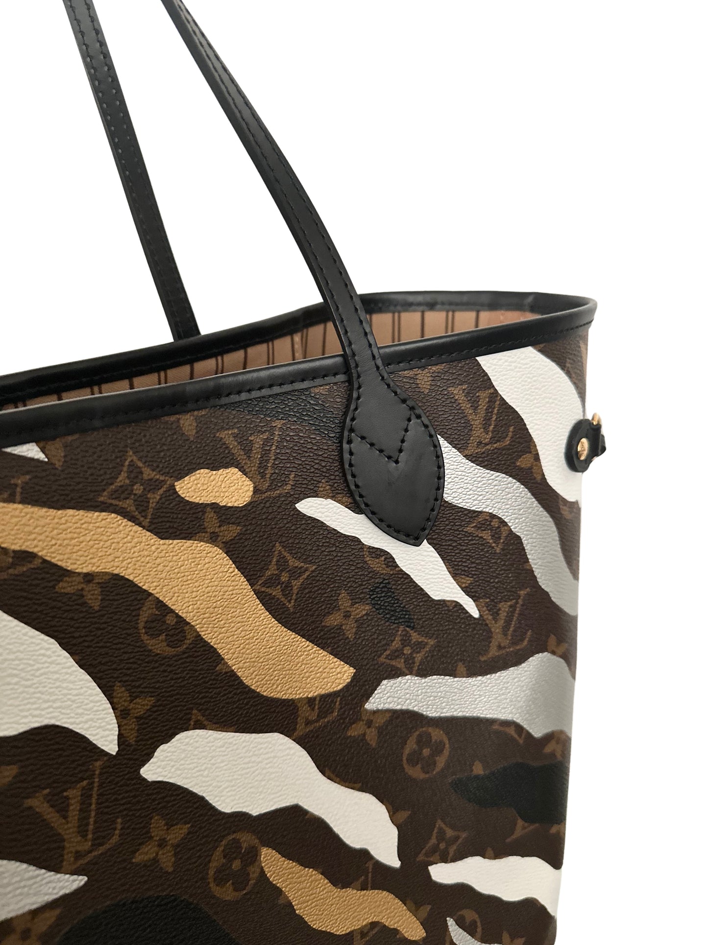 Louis Vuitton x LOL Monogram Neverfull MM Gold Silver