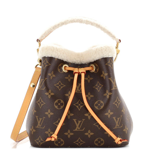 Louis Vuitton NeoNoe BB Cozygram Shearling Monogram Bucket Bag M46319